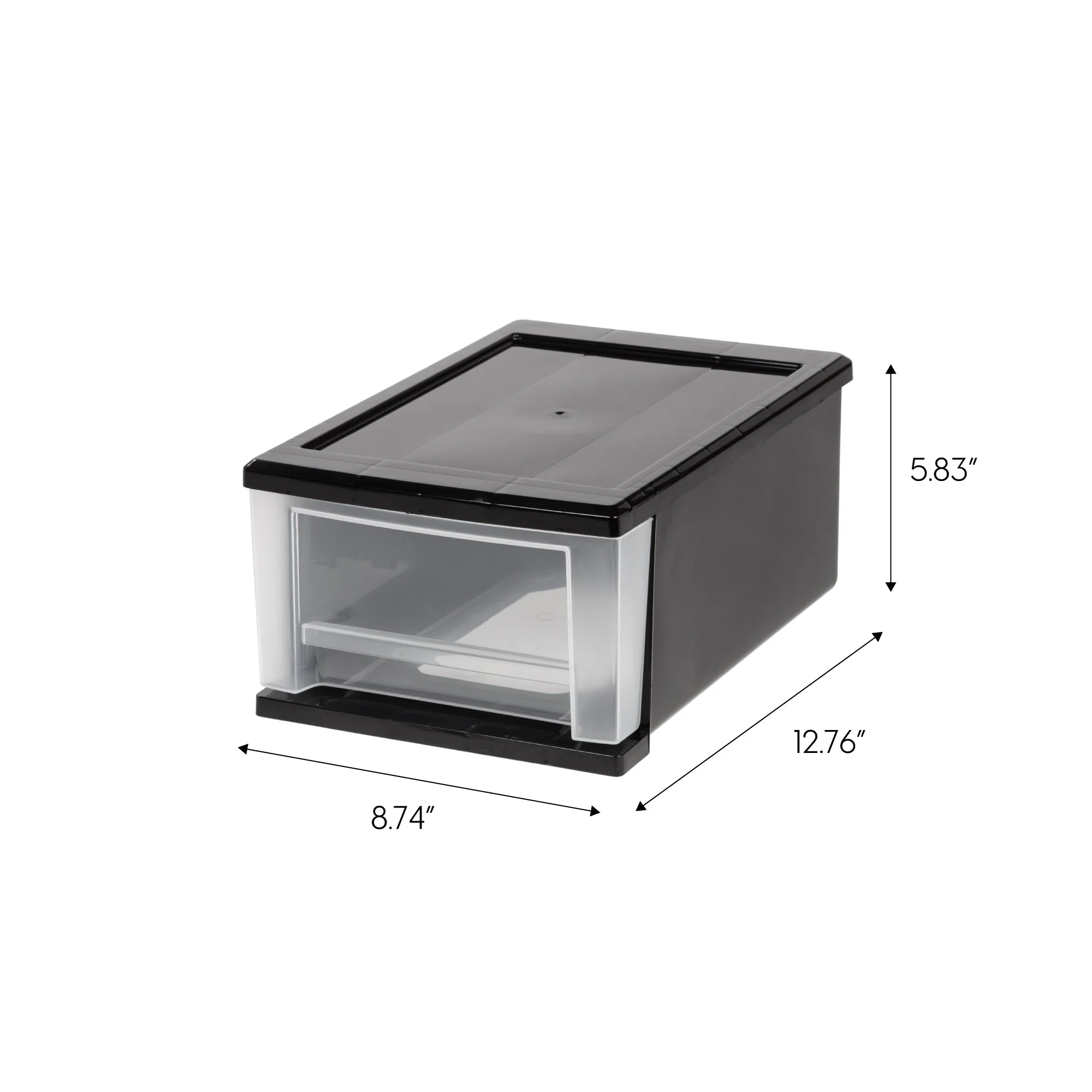 7 Quart Stacking Drawer, 4 Pack, Black - Image 6