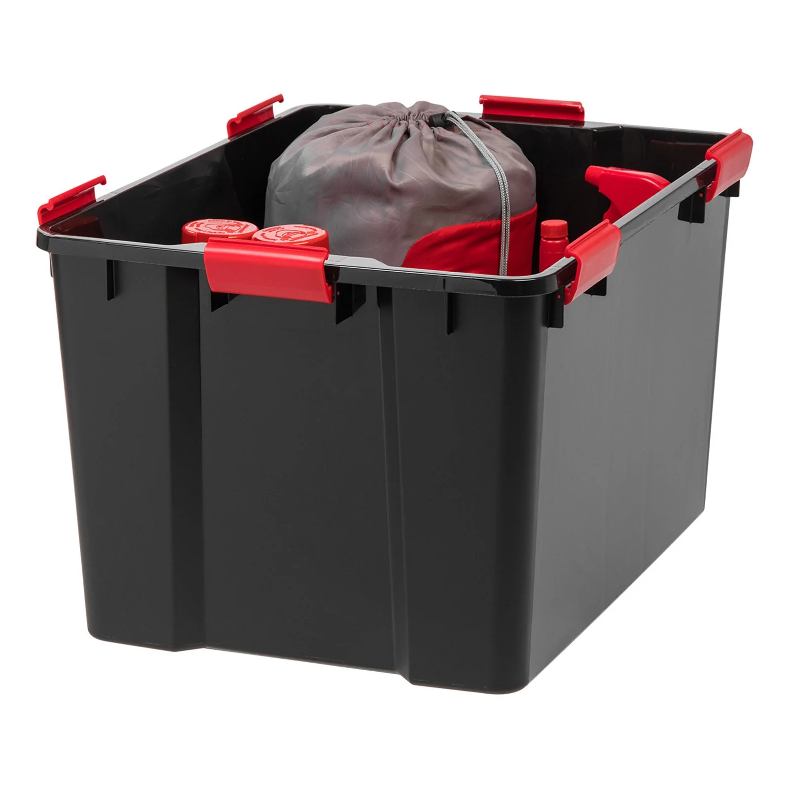 74 Quart WeatherPro® Plastic Storage Bin Tote Organizing Container with Durable Lid and Seal and Secure Latching Buckles, 3 Pack - Image 5