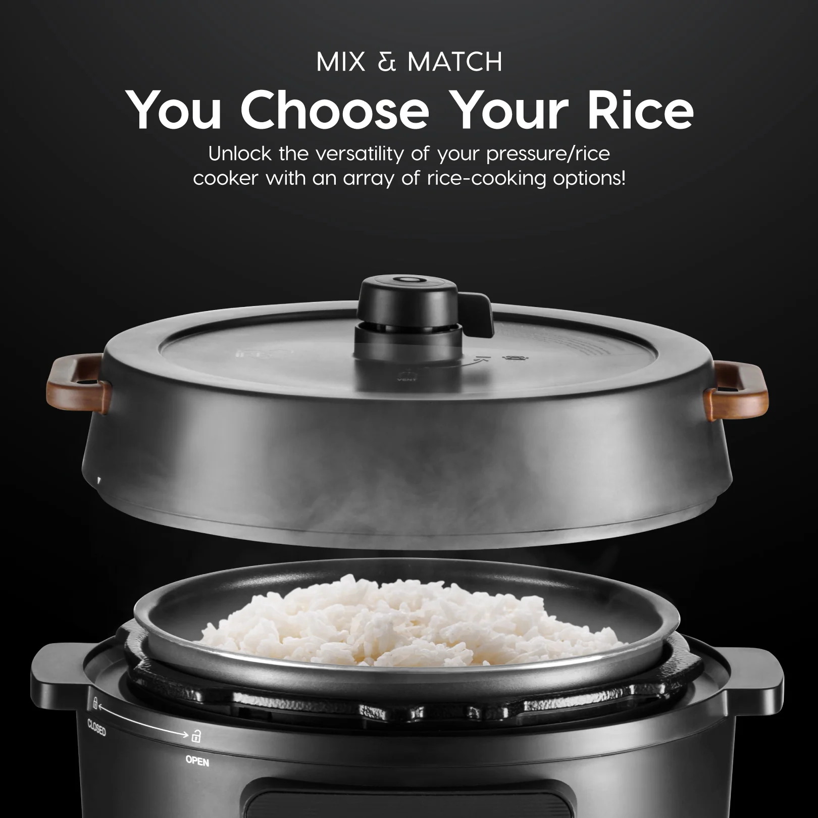8-IN-1 Pressure Cooker / Rice Cooker with Waterless Cooking - Image 8