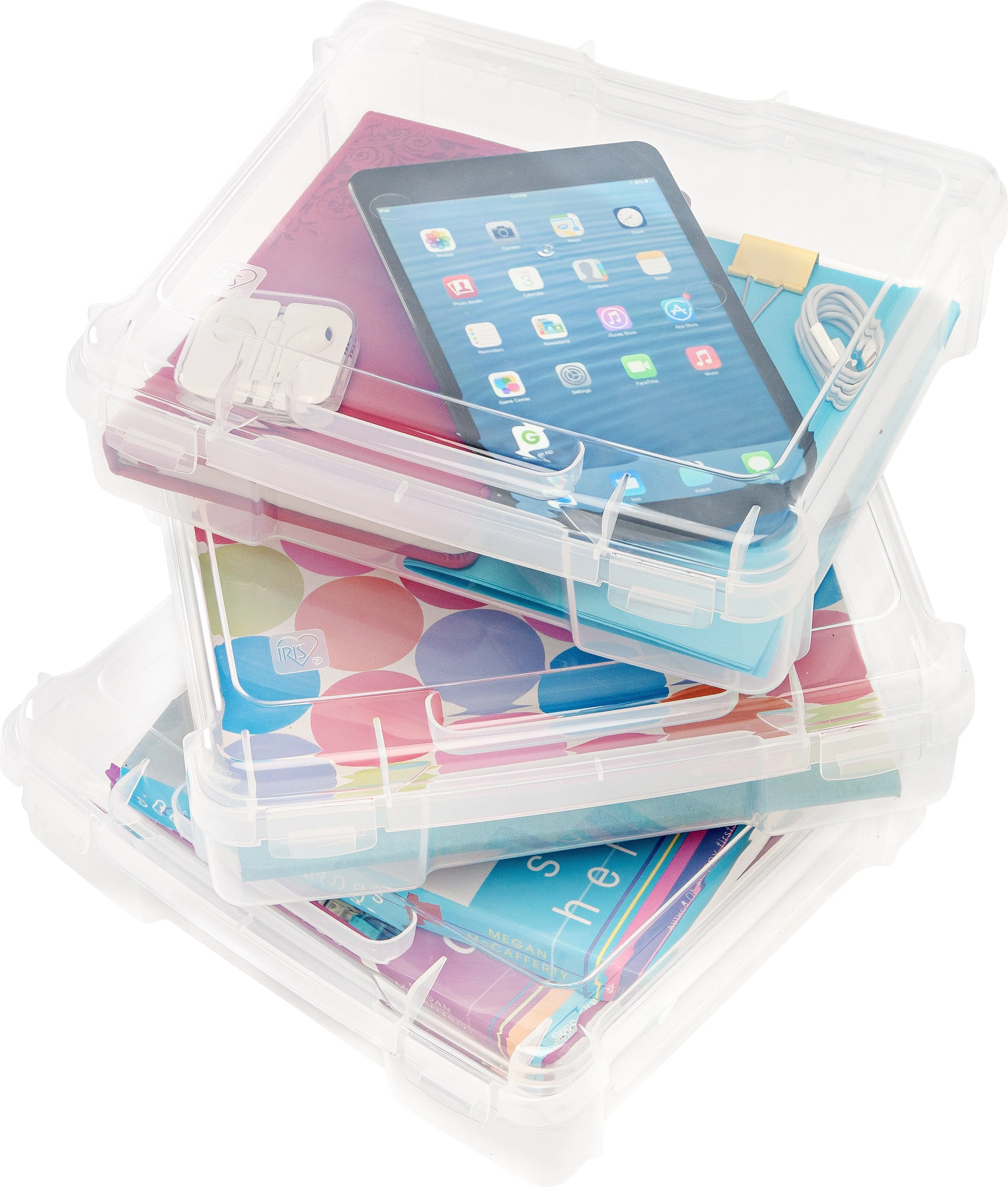 8" x 8" Portable Project Case, 6 Pack, Clear - Image 2