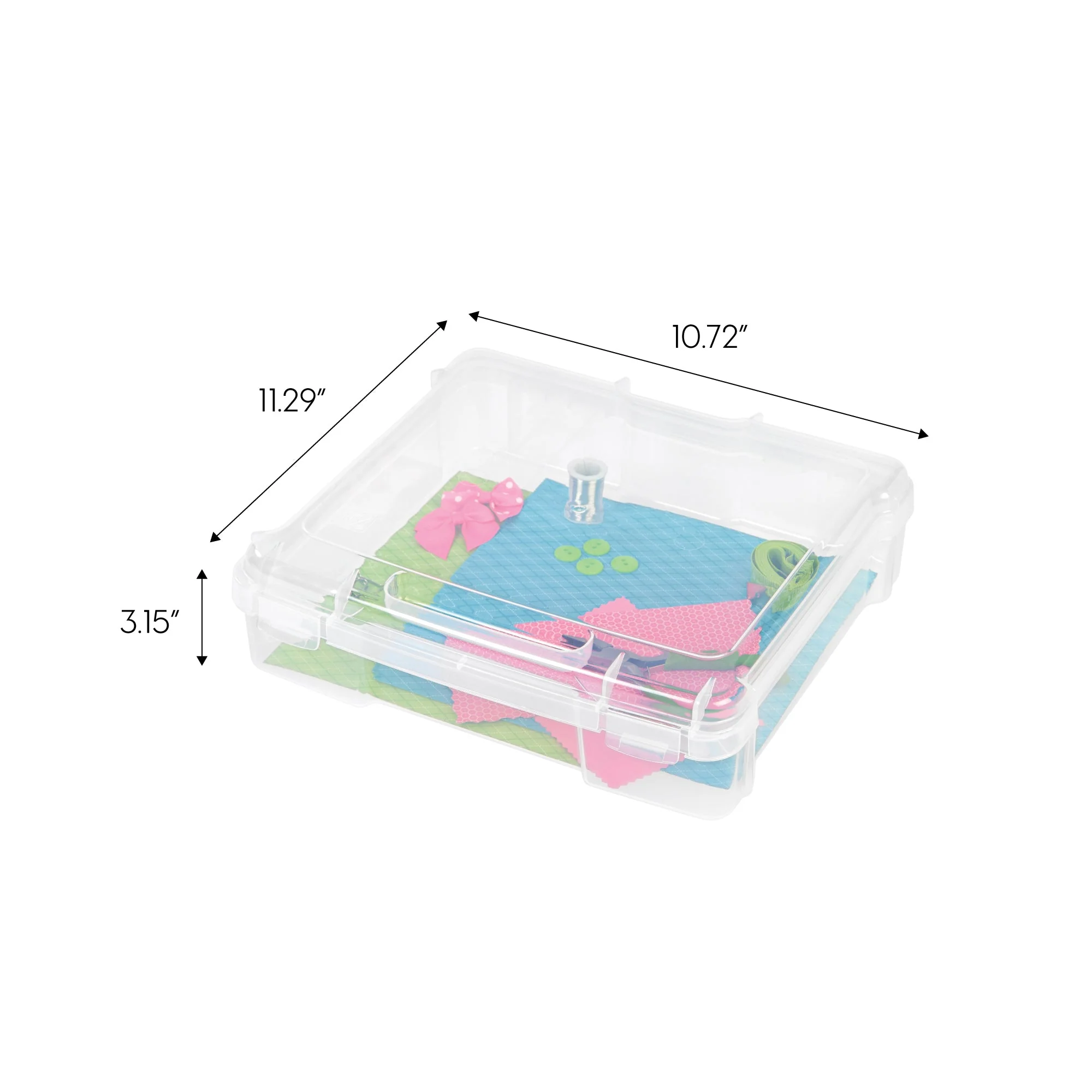 8" x 8" Portable Project Case, 6 Pack, Clear - Image 3