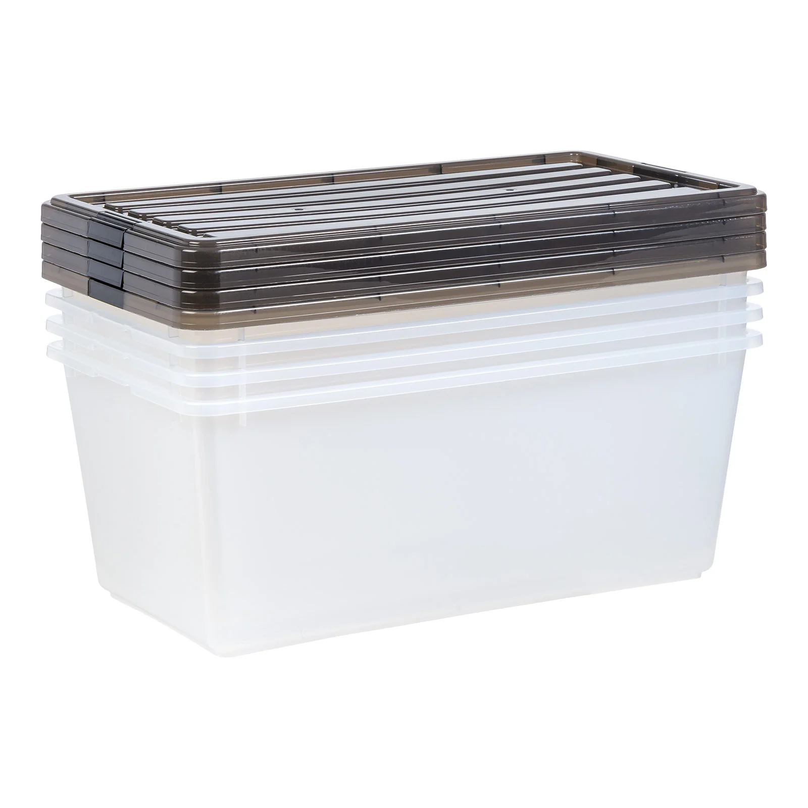 91 Qt. (22 gal.) Large Clear Latch Box, Stackable Plastic Storage Bin with Lid, Set of 4 - Image 10
