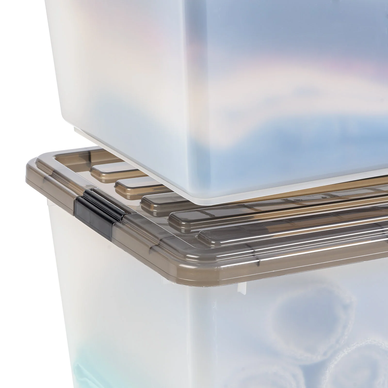 91 Qt. (22 gal.) Large Clear Latch Box, Stackable Plastic Storage Bin with Lid, Set of 4 - Image 8
