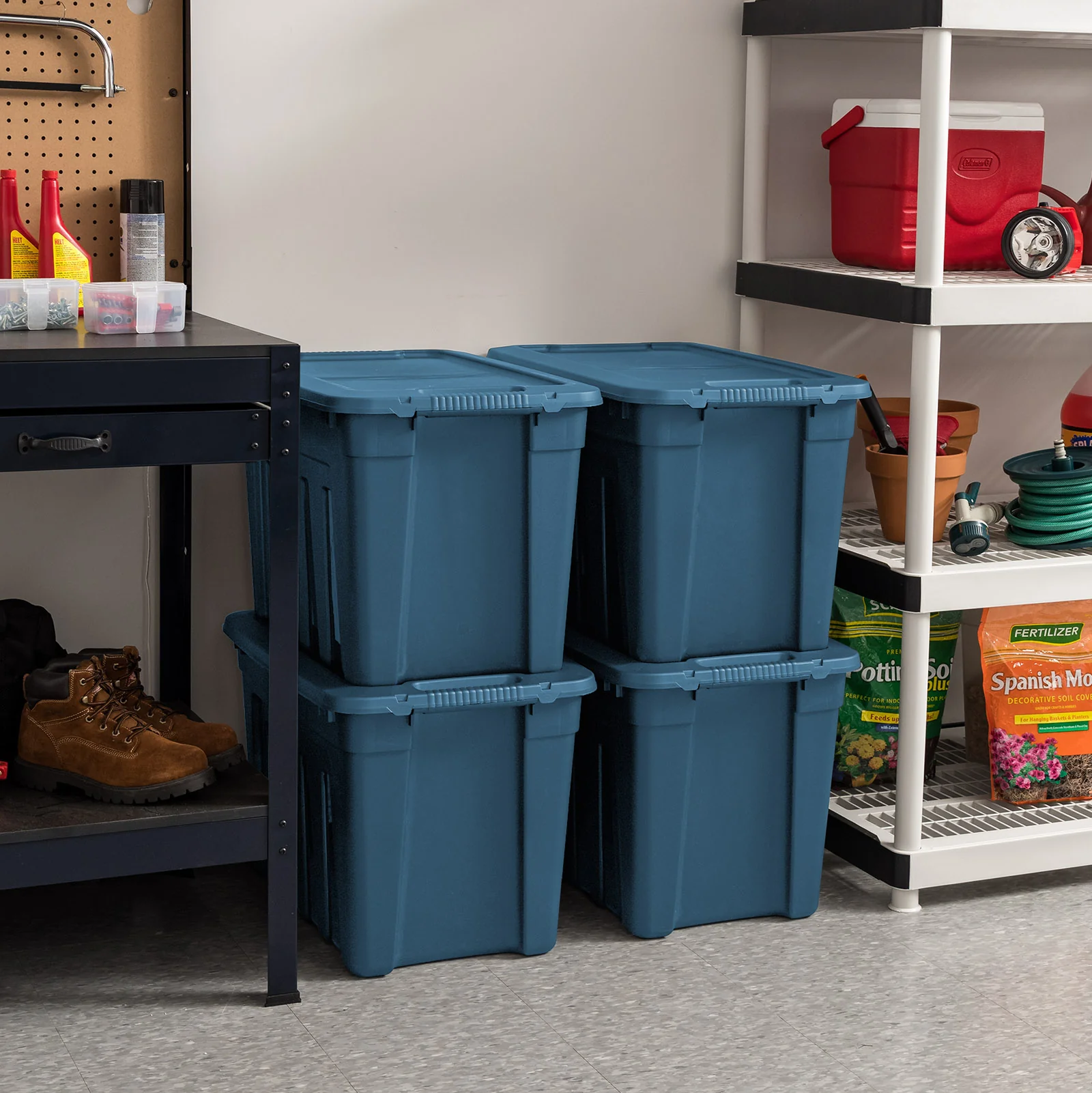 93Qt. Eco-Friendly Heavy Duty Totes for Storage with Easy-Grip Handles, 4 Pack - Image 5