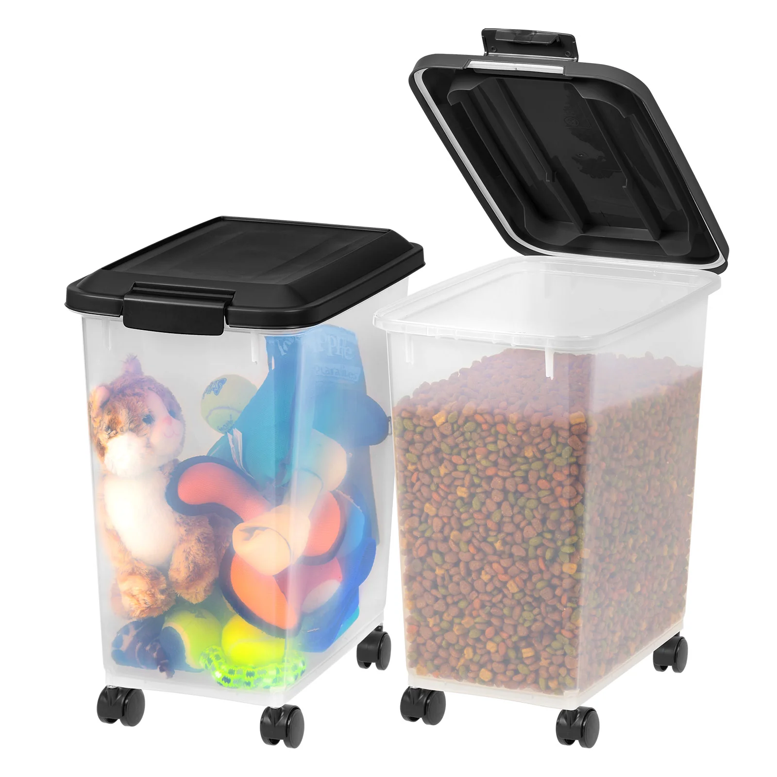 Airtight Dog Food Storage Container with Wheels 2 pack, Up to 10 lbs