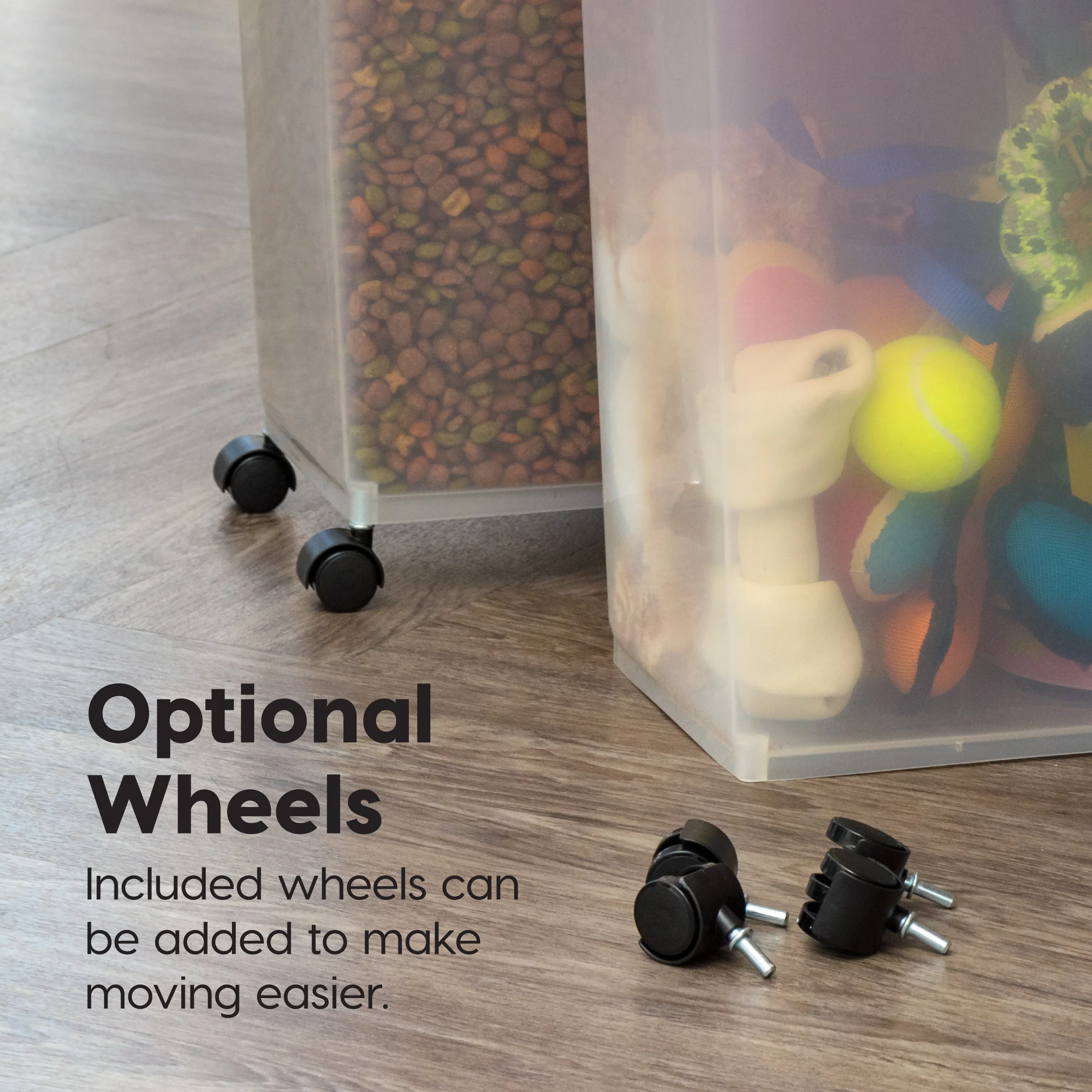 Airtight Dog Food Storage Container with Wheels 2 pack, Up to 10 lbs - Image 5