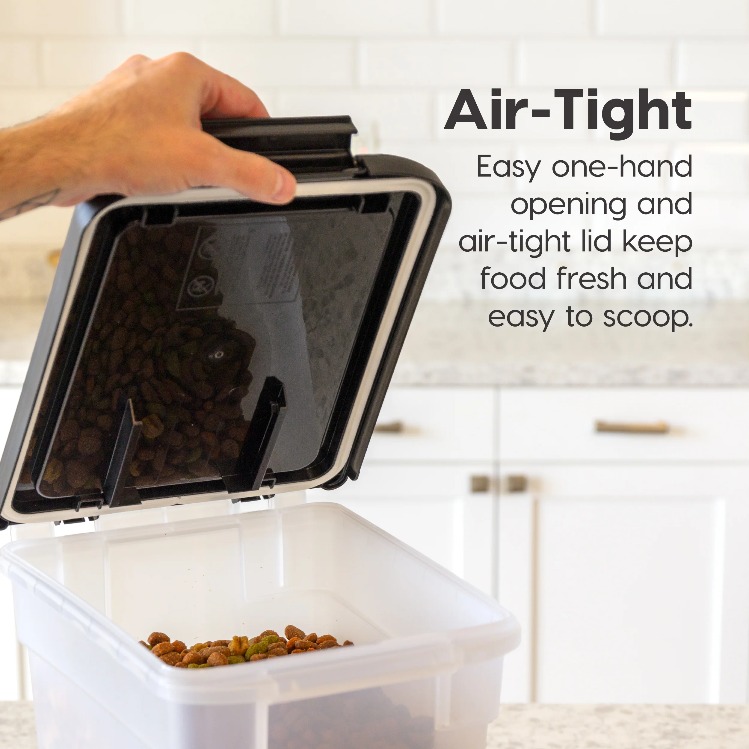 Airtight Dog Food Storage Container with Wheels 2 pack, Up to 10 lbs - Image 6