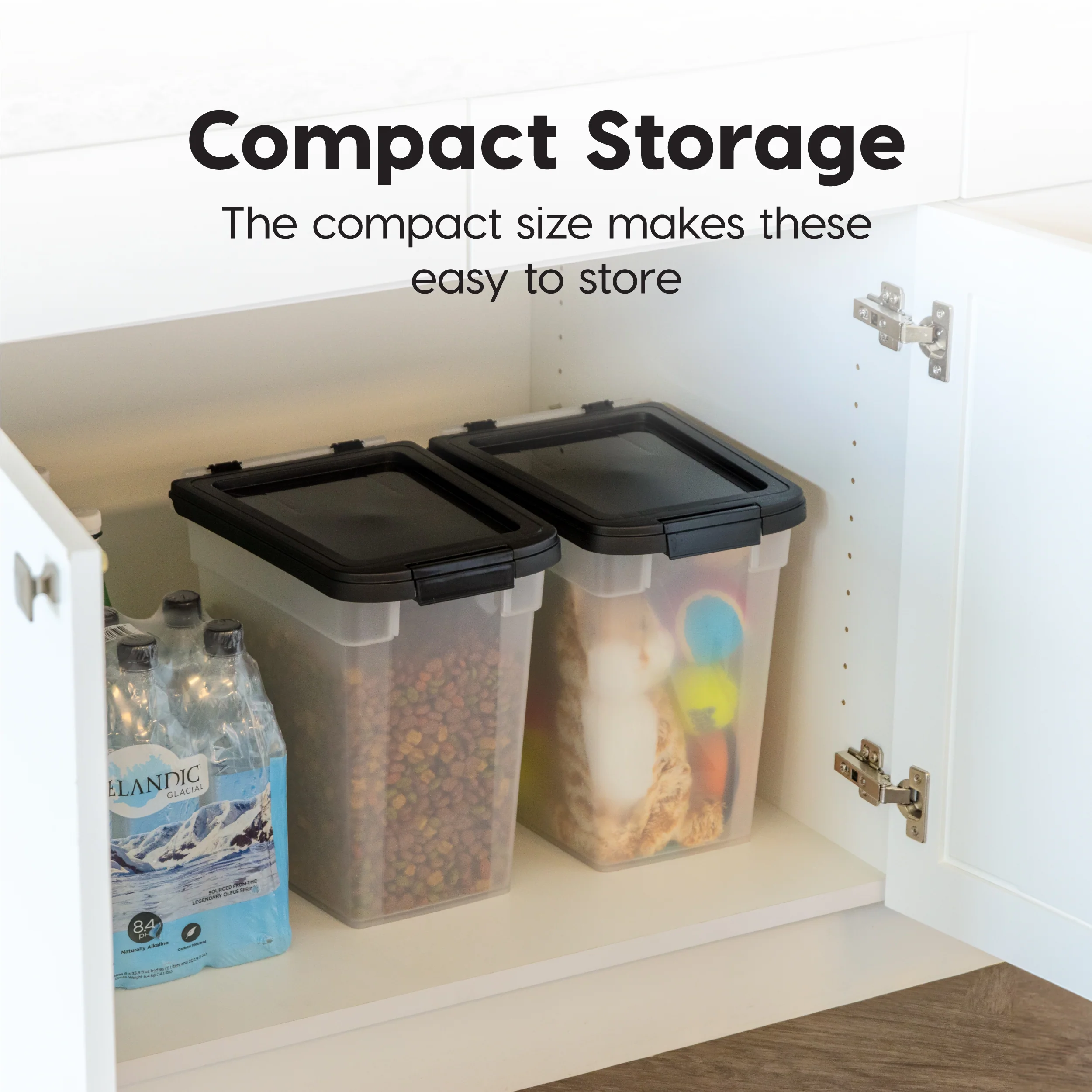 Airtight Dog Food Storage Container with Wheels 2 pack, Up to 10 lbs - Image 8