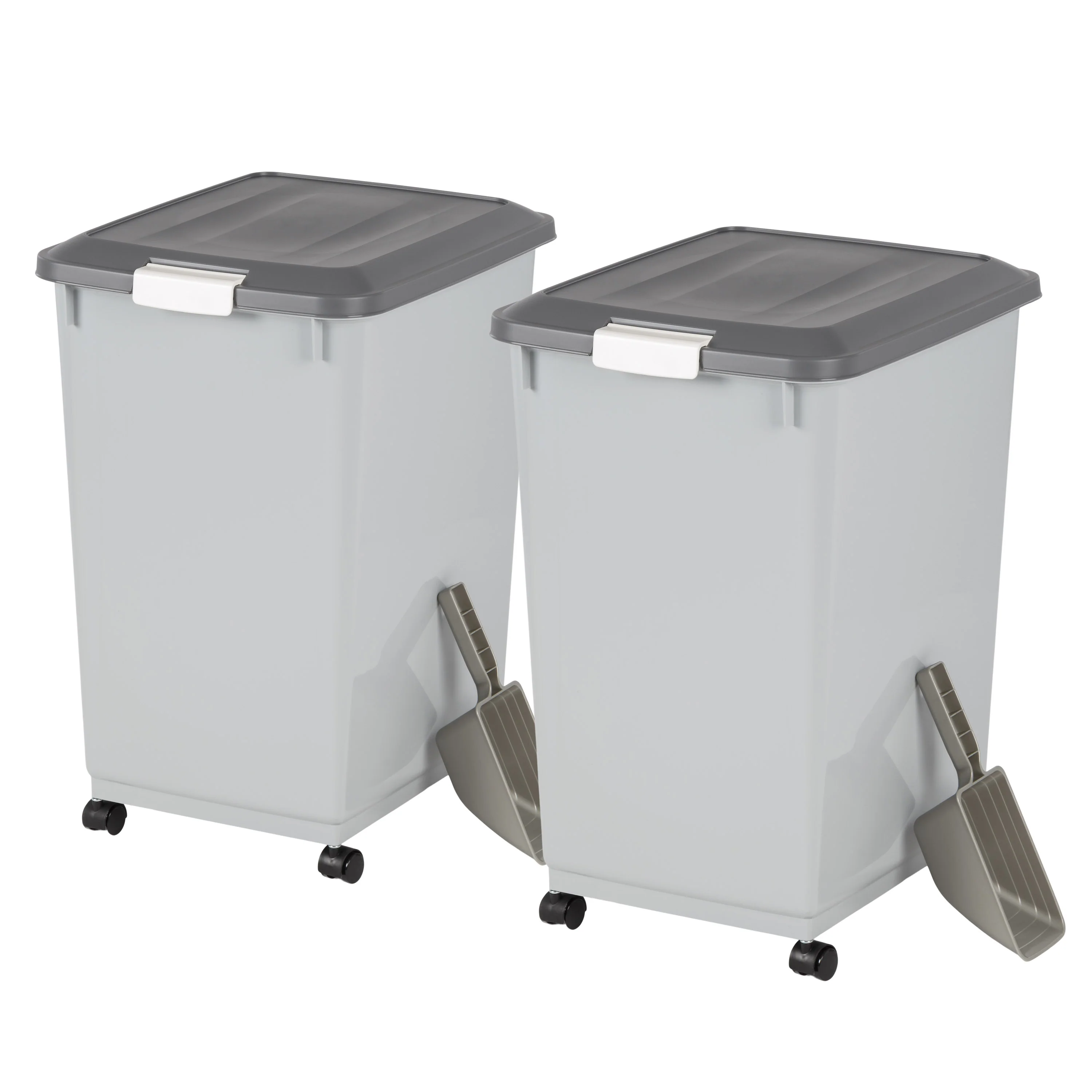 Airtight Dog Food Storage Container with Wheels 2 pack, Up to 54 lbs