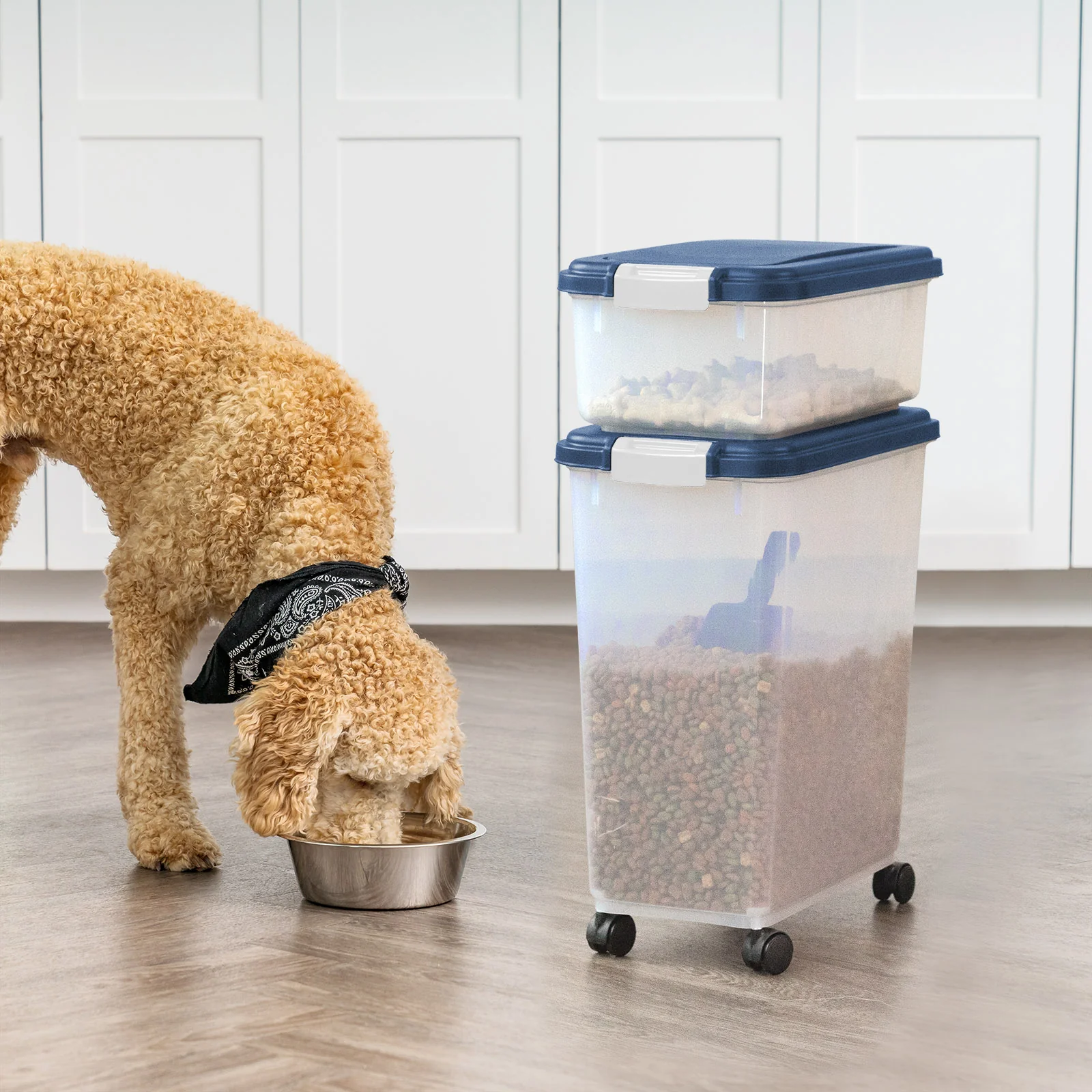 Airtight Pet Food Container, 60Qt Black Lid - Image 5