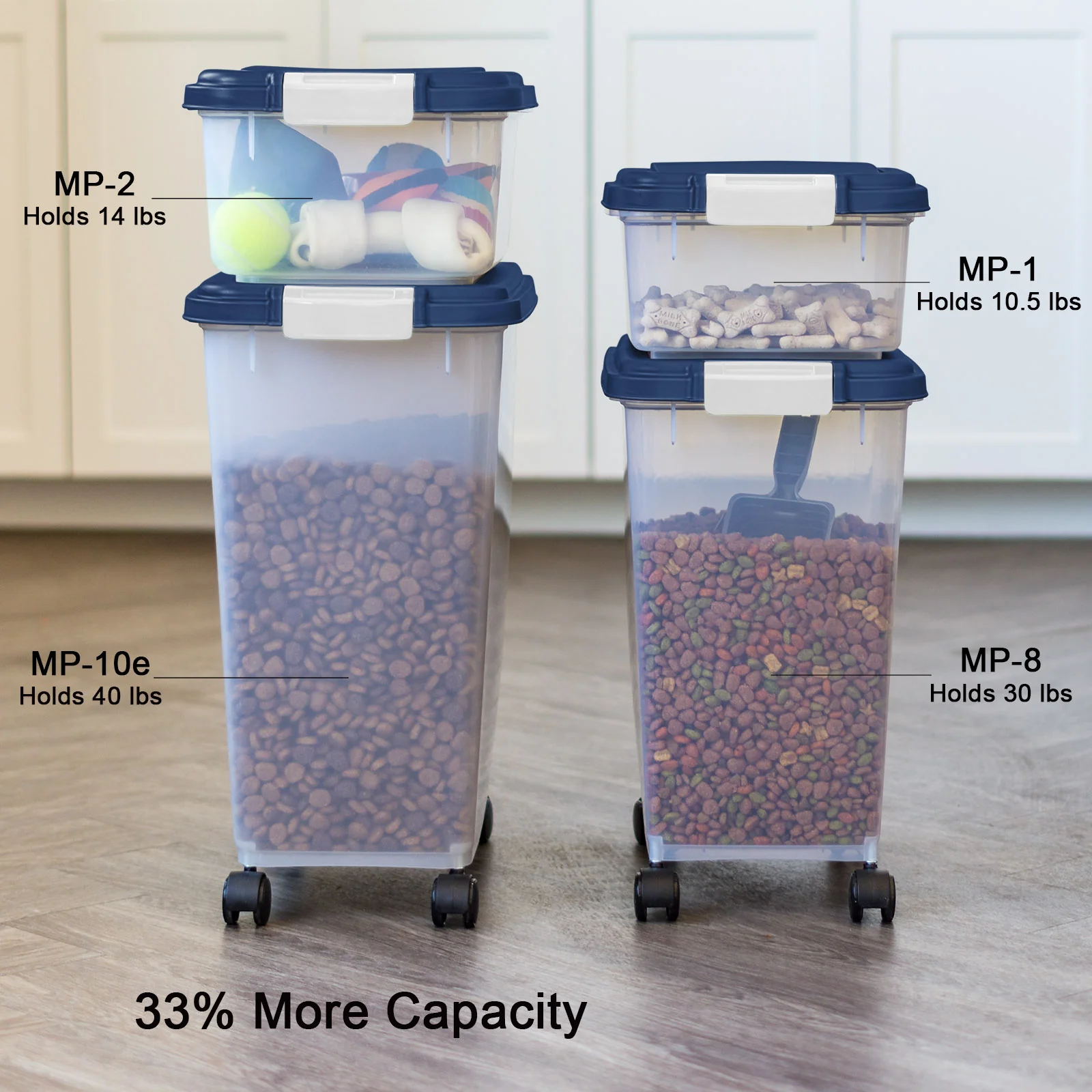 Airtight Pet Food Container, 60Qt Black Lid - Image 6
