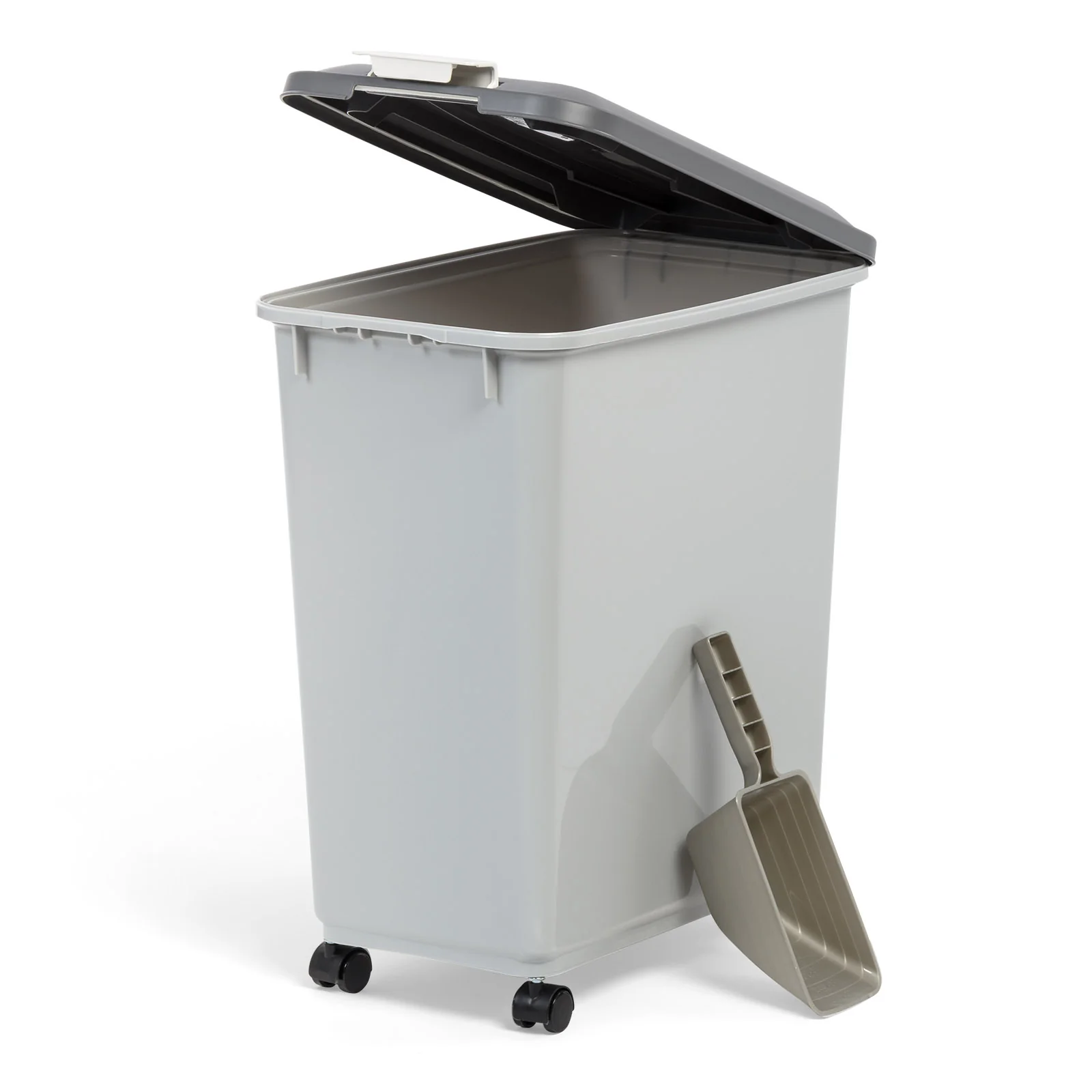 Airtight Pet Food Storage Container with Wheels with Built in Scoop Up to 40 Pounds - Image 5