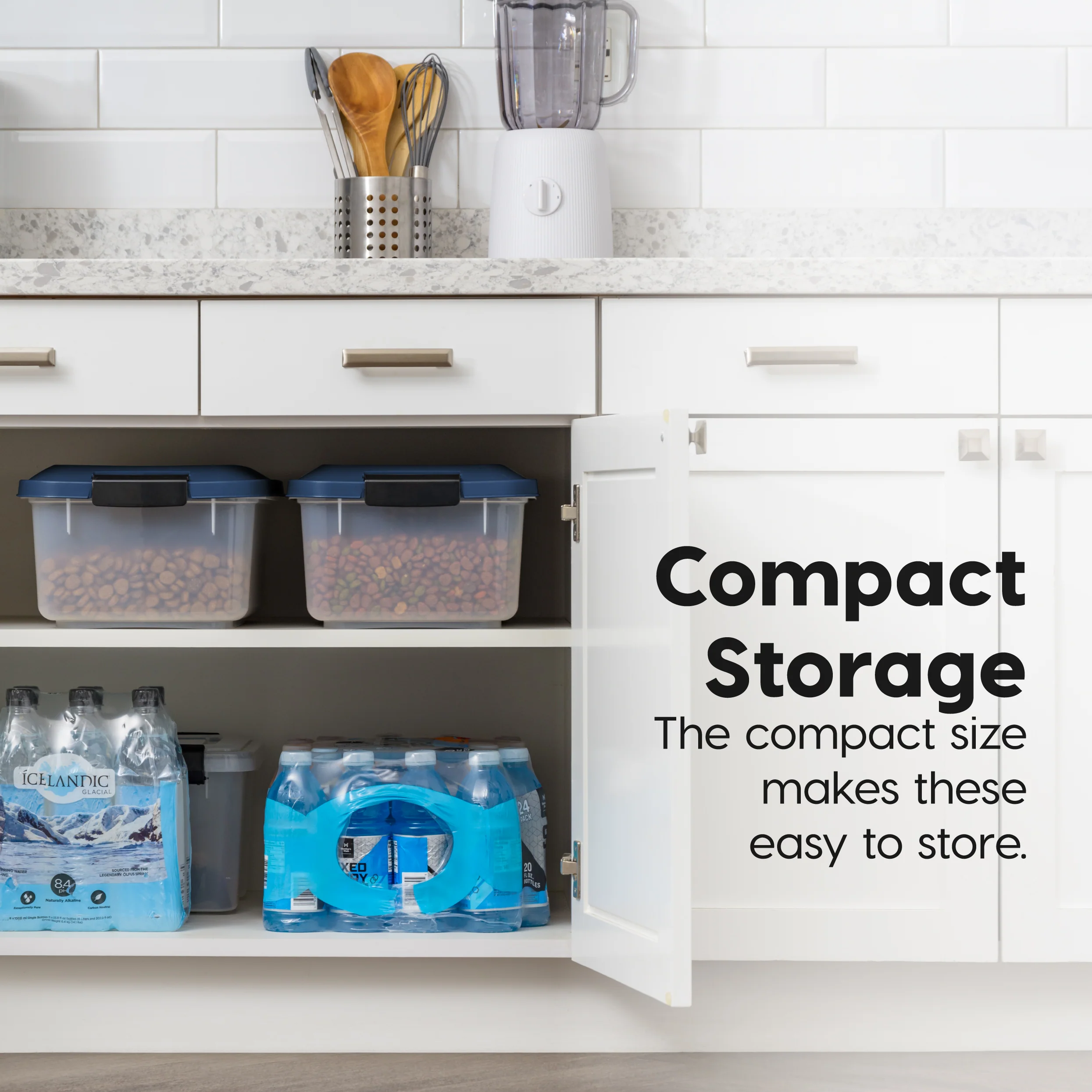Airtight Stackable Pet Food Storage Container Up to 14 lbs with a Scoop, 2 Pack - Image 4