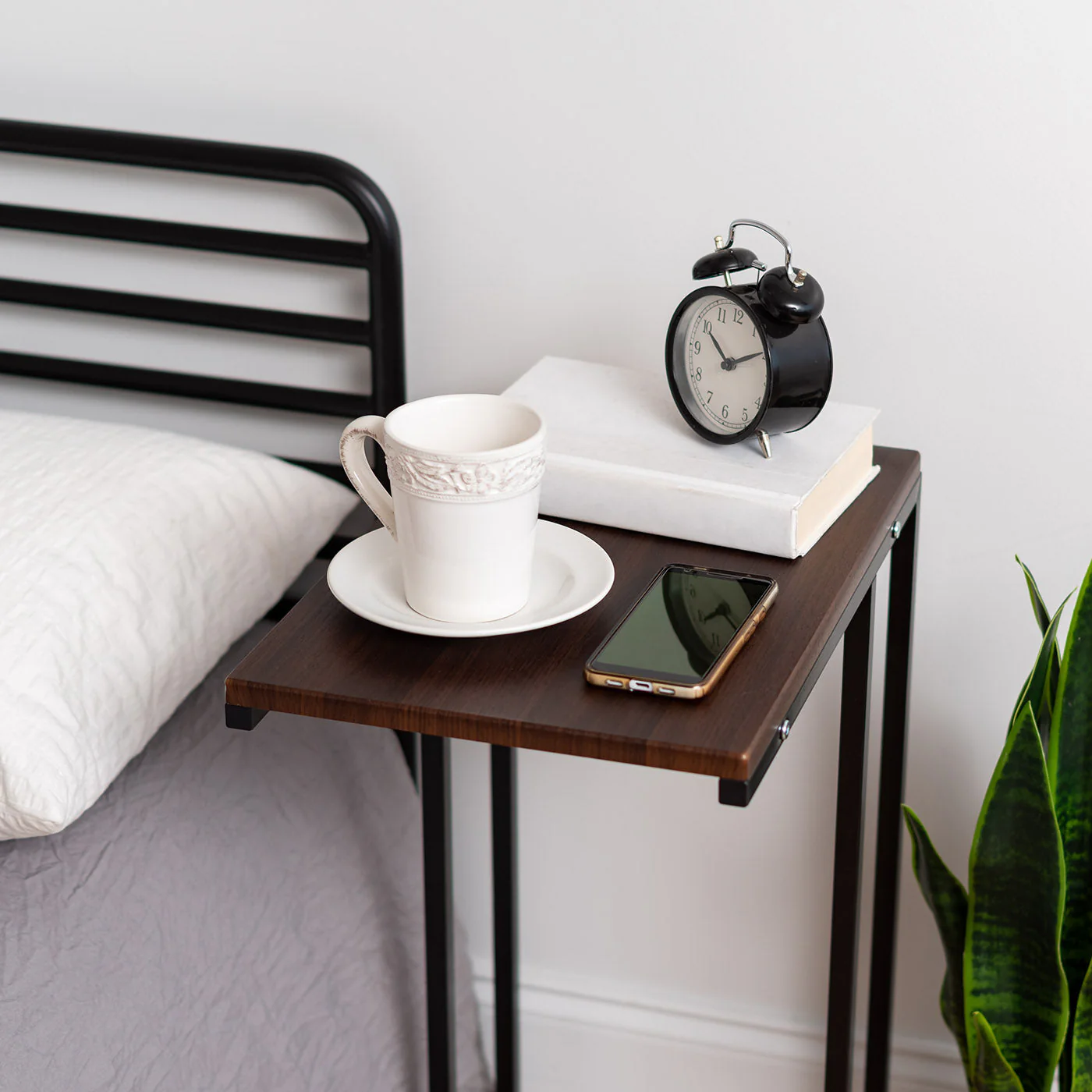 C-Shaped Side Table, Large, Brown - Image 6