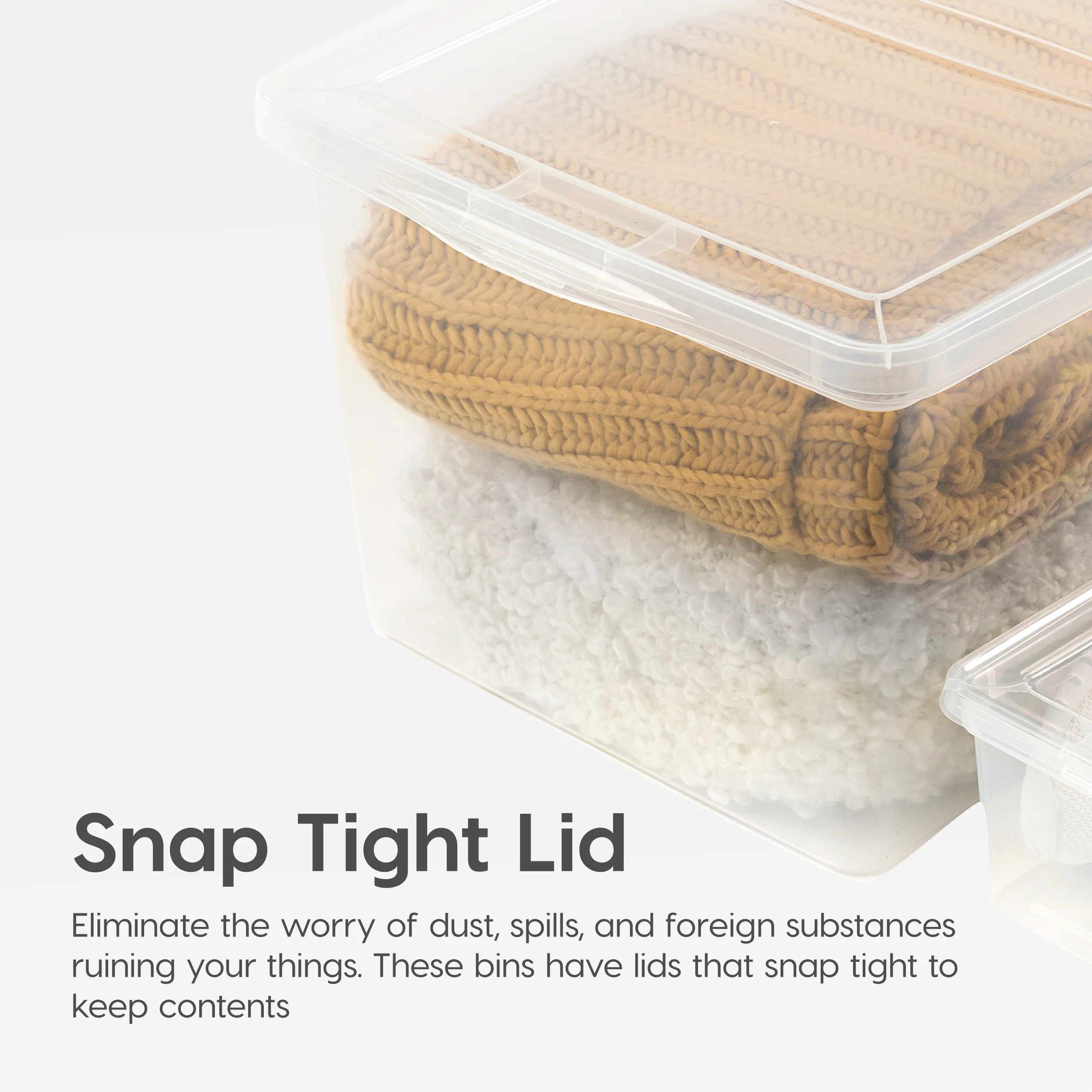 Clear Storage Box 12 Pack - 17 QT - Image 4
