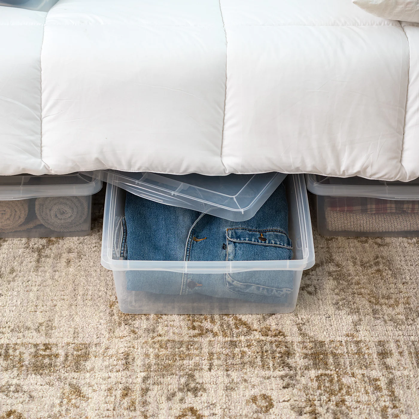 Clear Storage Box - 28 QT, 10 Pack - Image 4