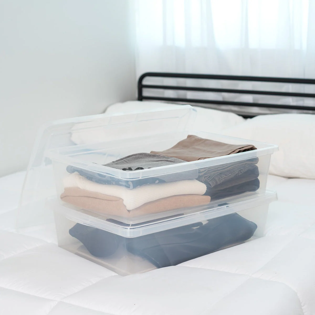 Clear Storage Box - 28 QT, 6 Pack - Image 5