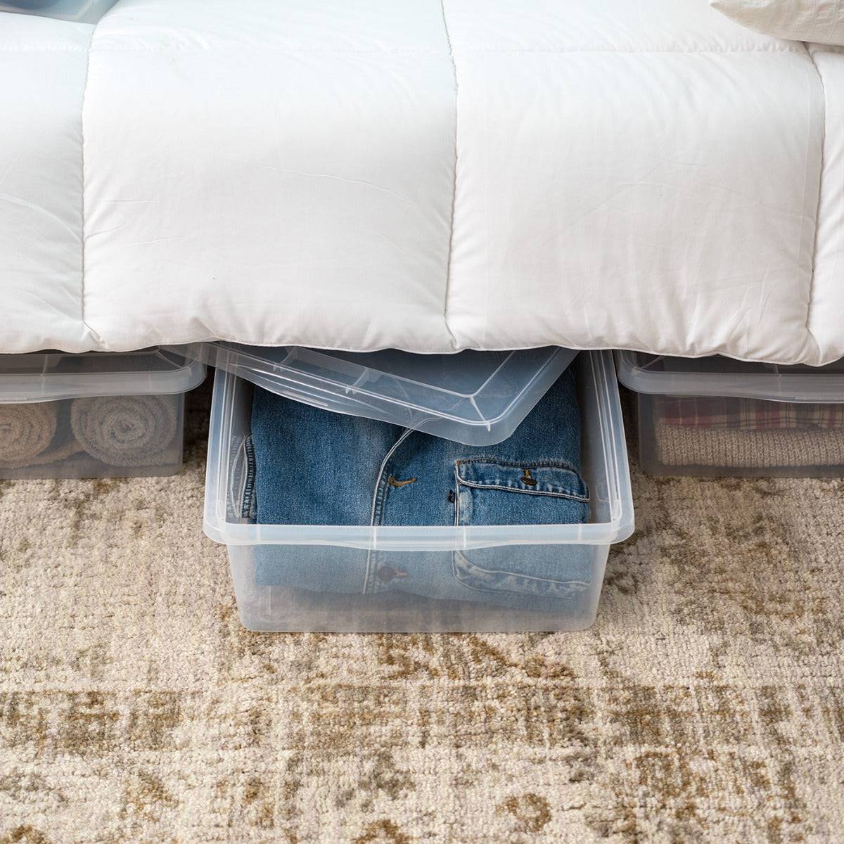 Clear Storage Box - 28 QT, 6 Pack - Image 6