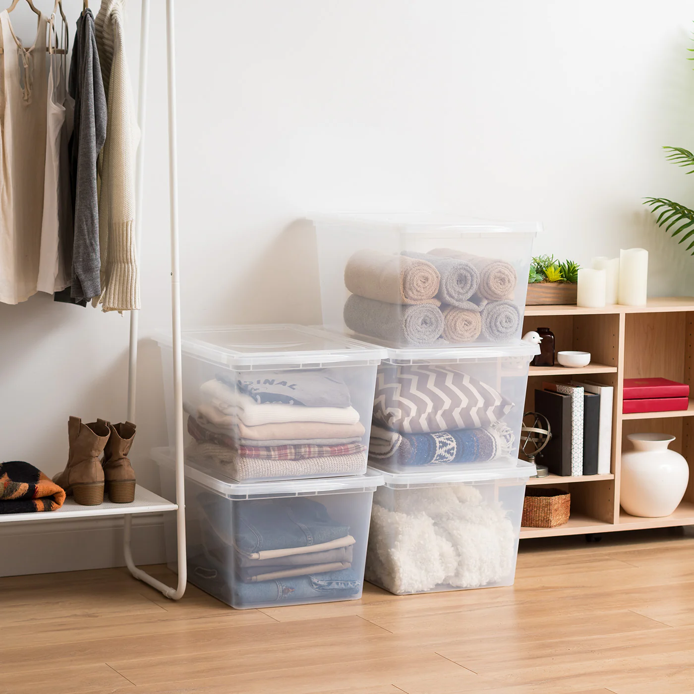 Clear Storage Box   4 Pack - 58 QT - Image 3