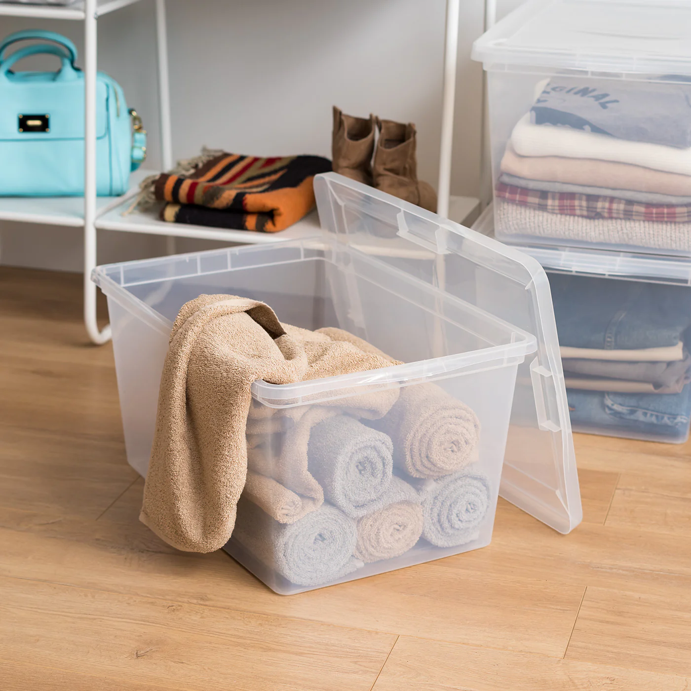 Clear Storage Box   4 Pack - 58 QT - Image 5