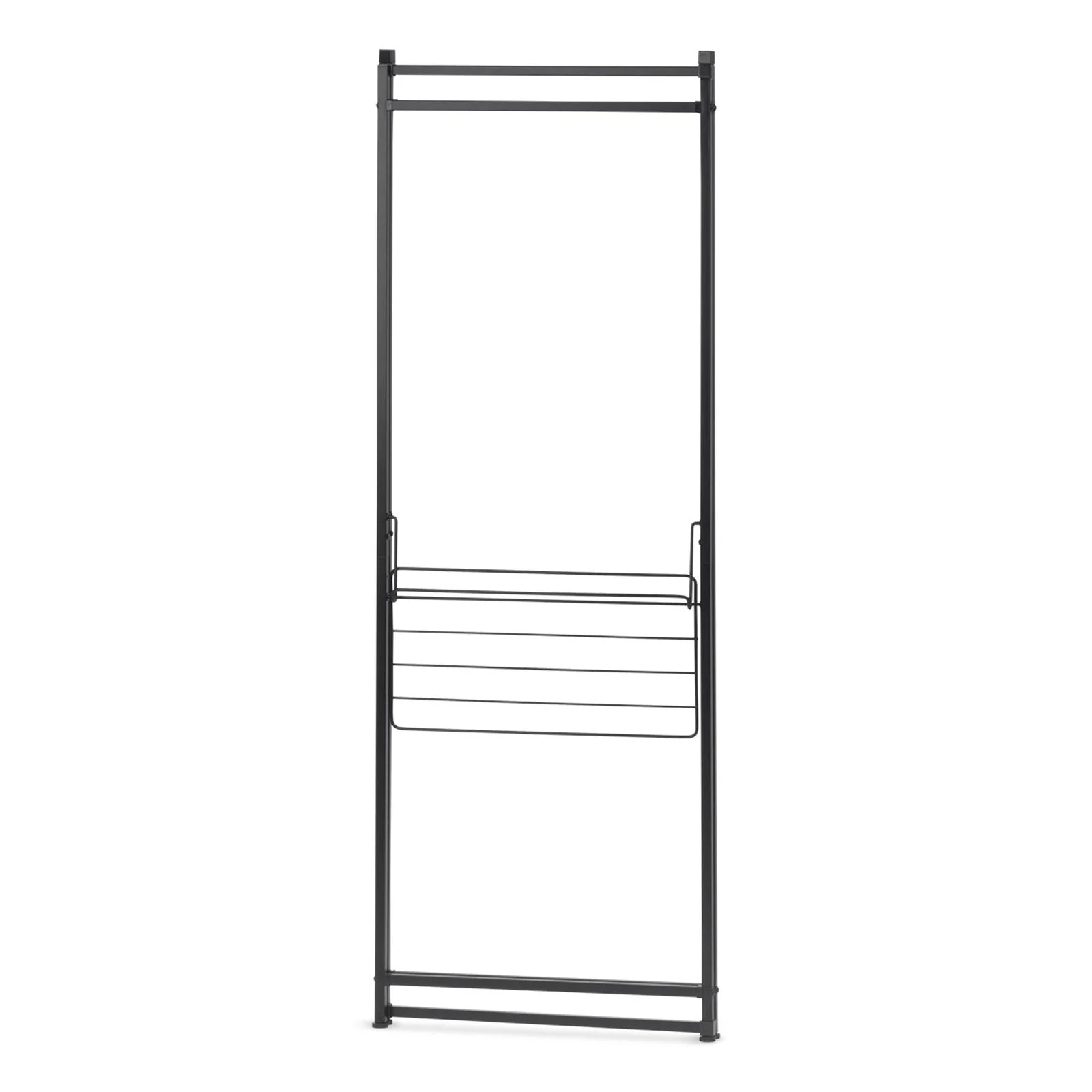 Clothes Rack, Collapsible Clothing Rack, Foldable Clothes Drying Rack, Garment Rack with Shelf, Black Clothing Rack with 3 Panels