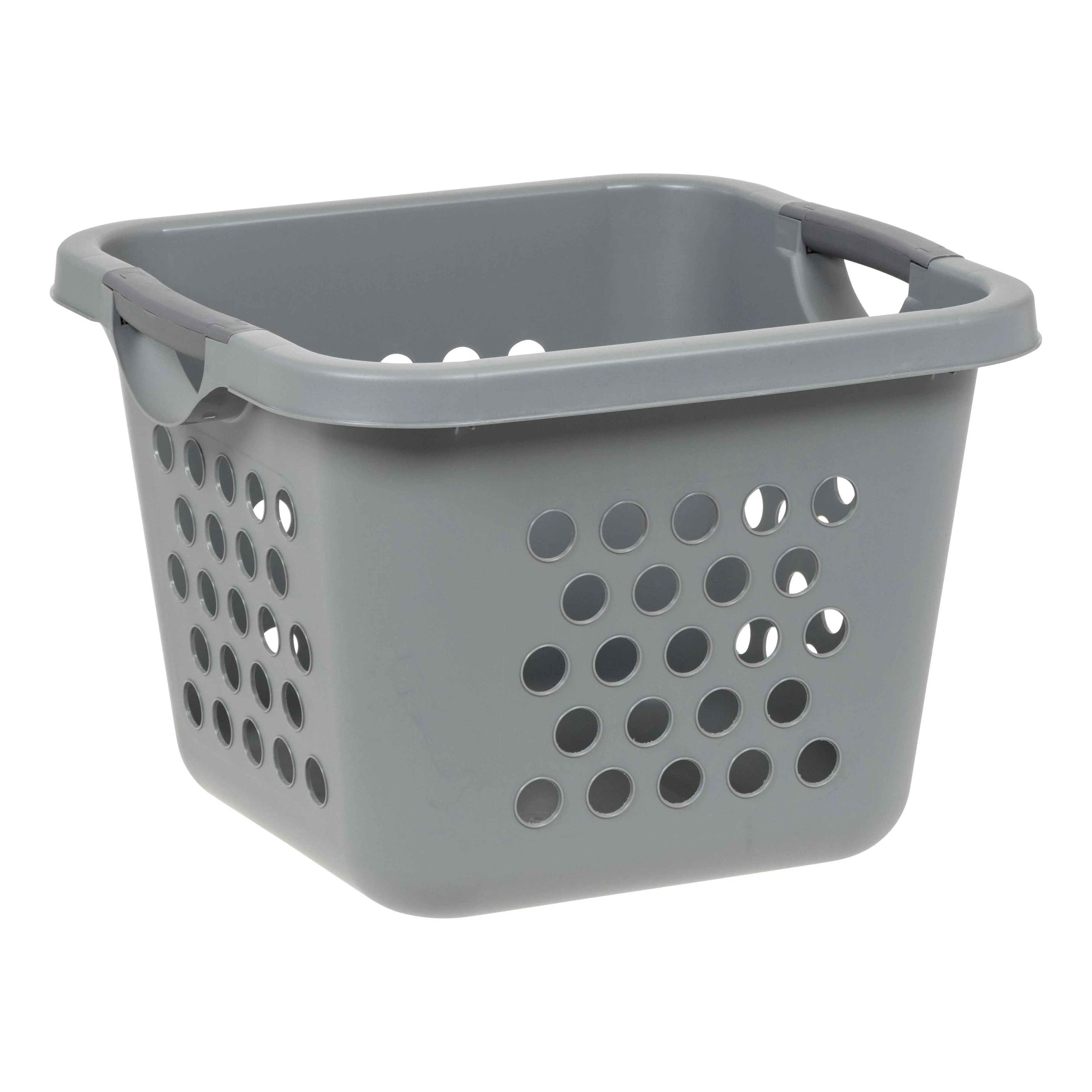 Collapsible Laundry Hamper – 30L Foldable Storage Baskets, Gray/Dark Gray, Pack of 3 - Image 3