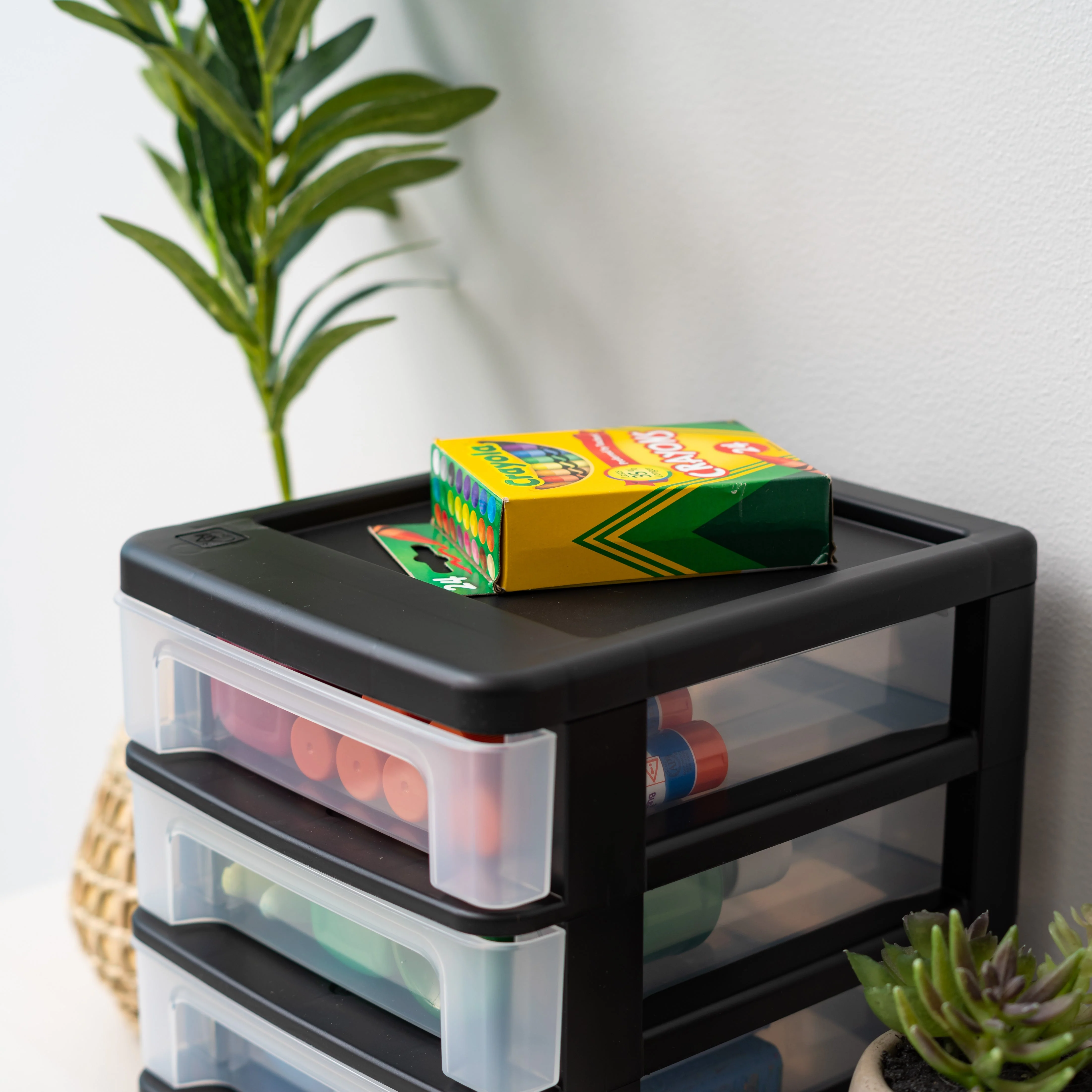 Compact Desktop 4-Drawer System, 2 Pack, Black - Image 3