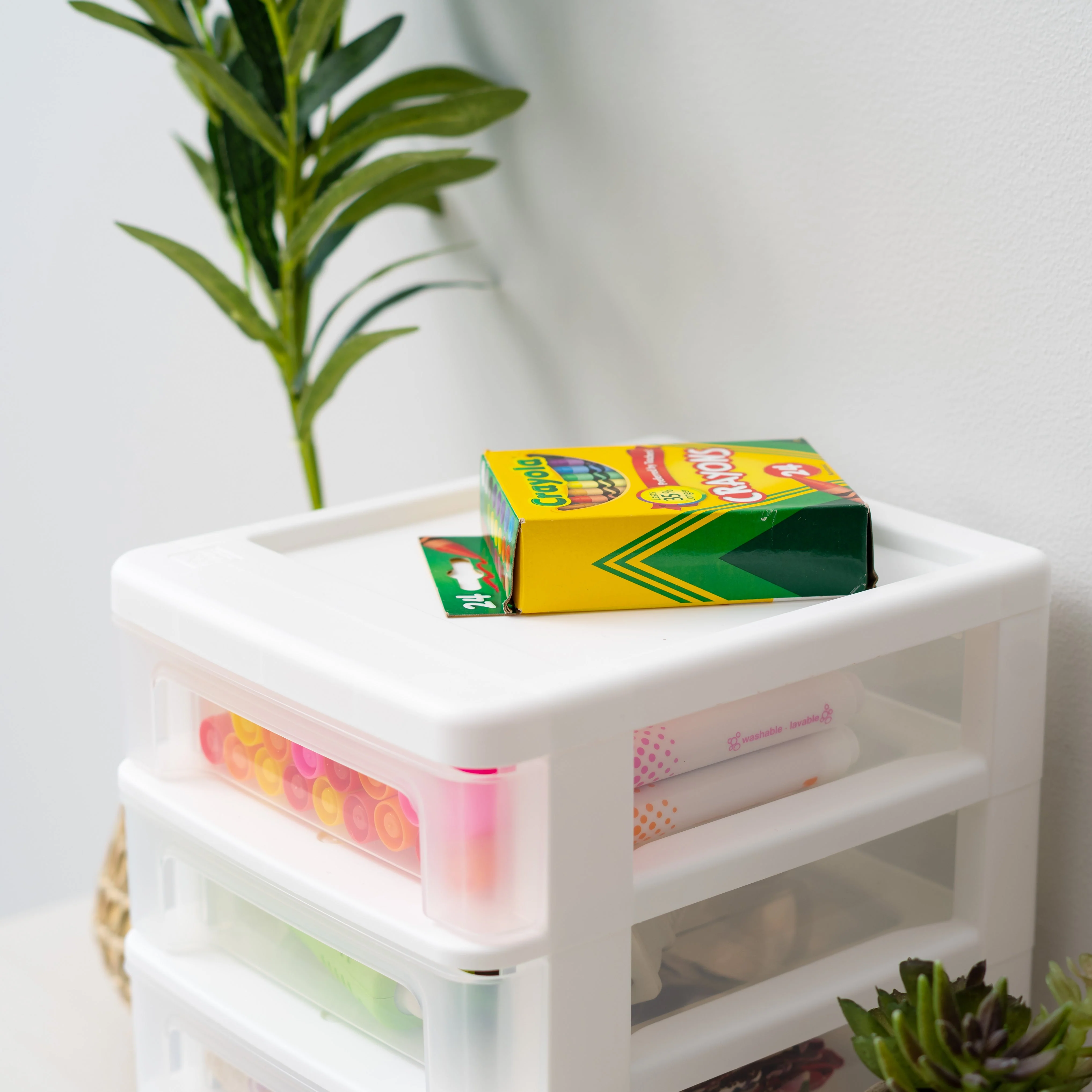 Compact Desktop 4-Drawer System, White - Image 5