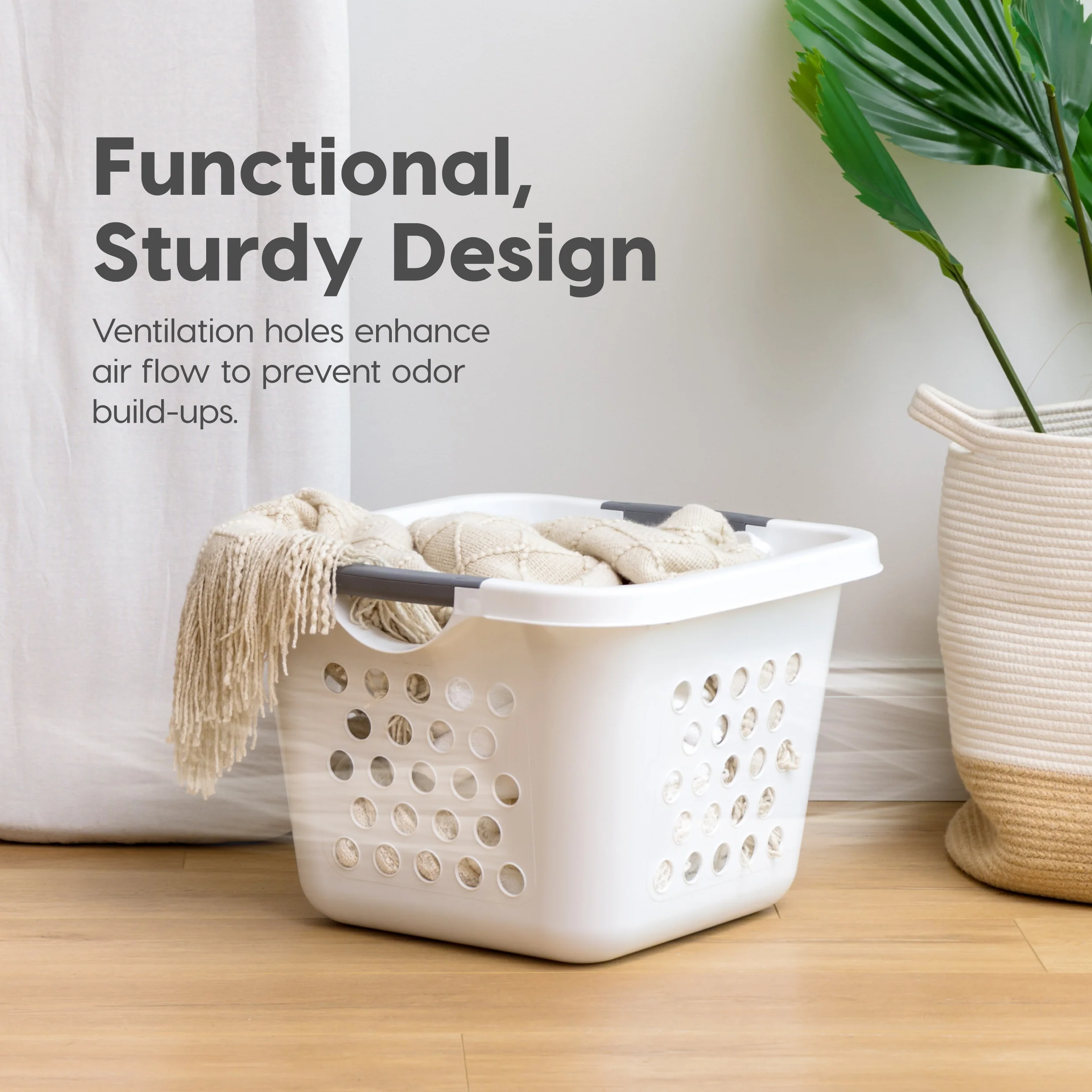 Compact Laundry Basket/Hamper 30L, 4 Pack - Image 4