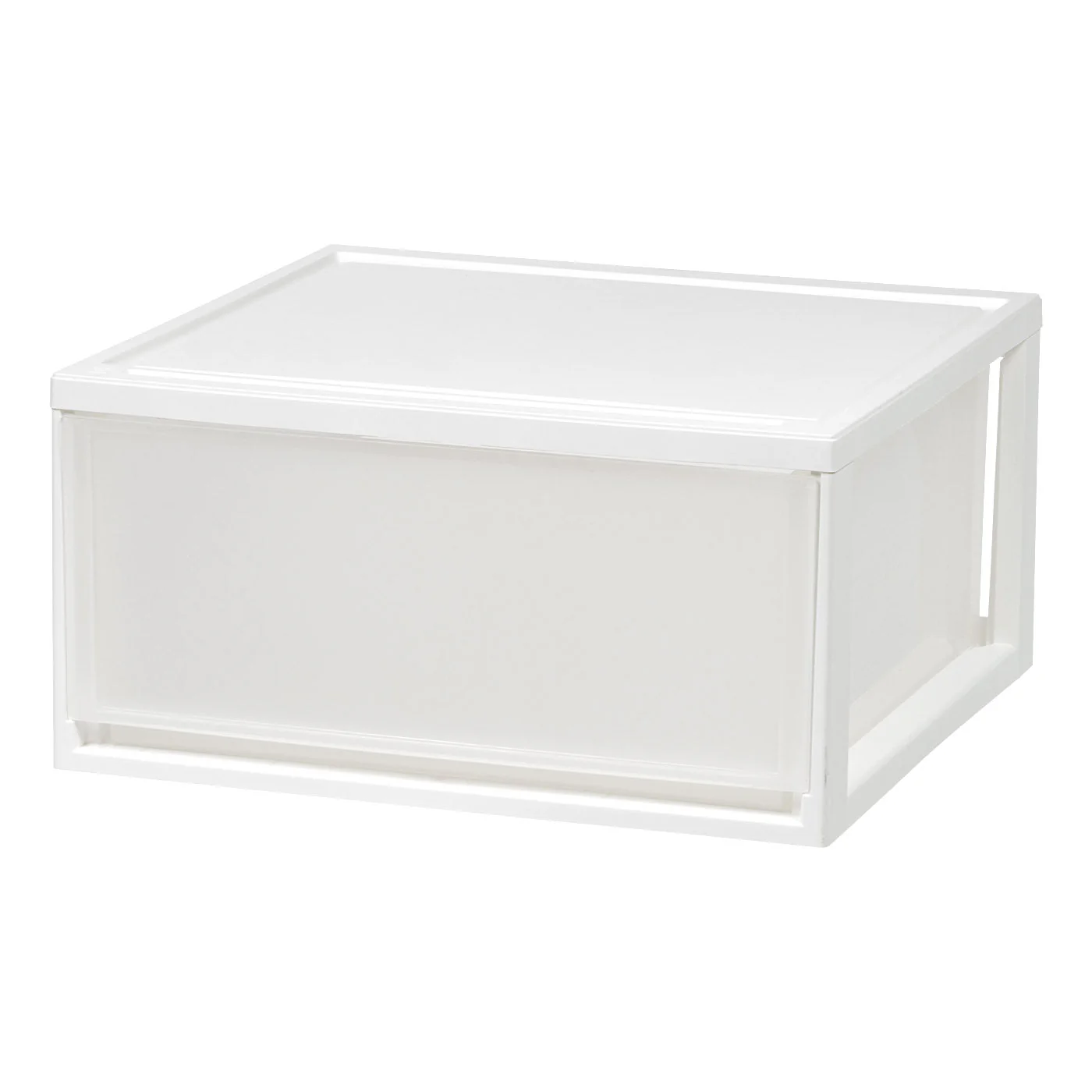 Compact Stacking, Stackable Plastic Drawer Unit, 47 Quart, White, 2 Count - Image 2