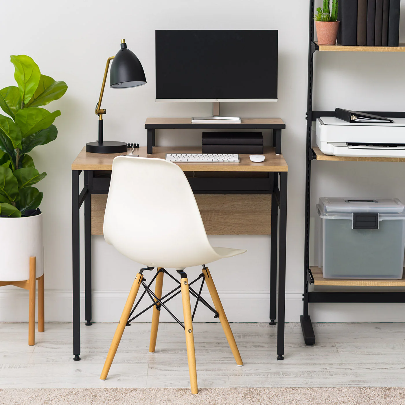 Computer Desk With Monitor Stand and Cable management - Image 3