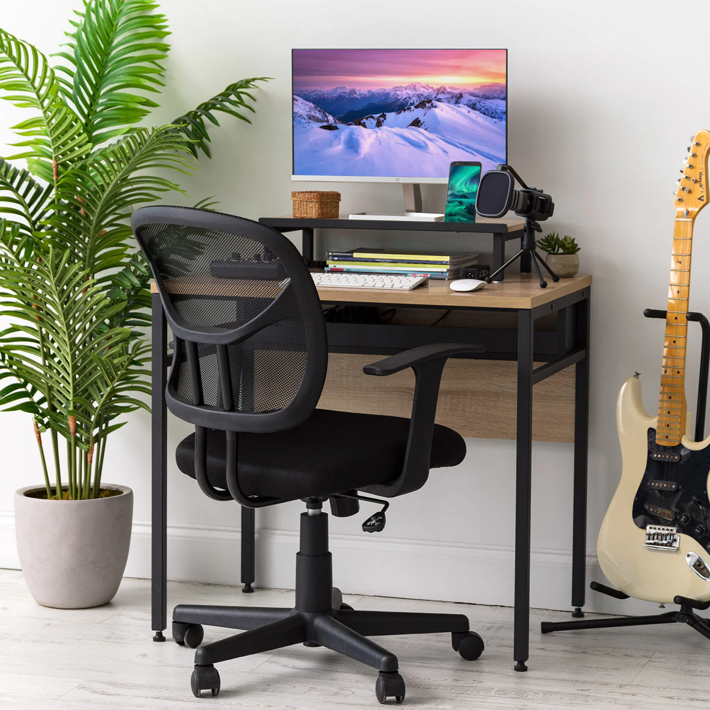Computer Desk With Monitor Stand and Cable management - Image 5