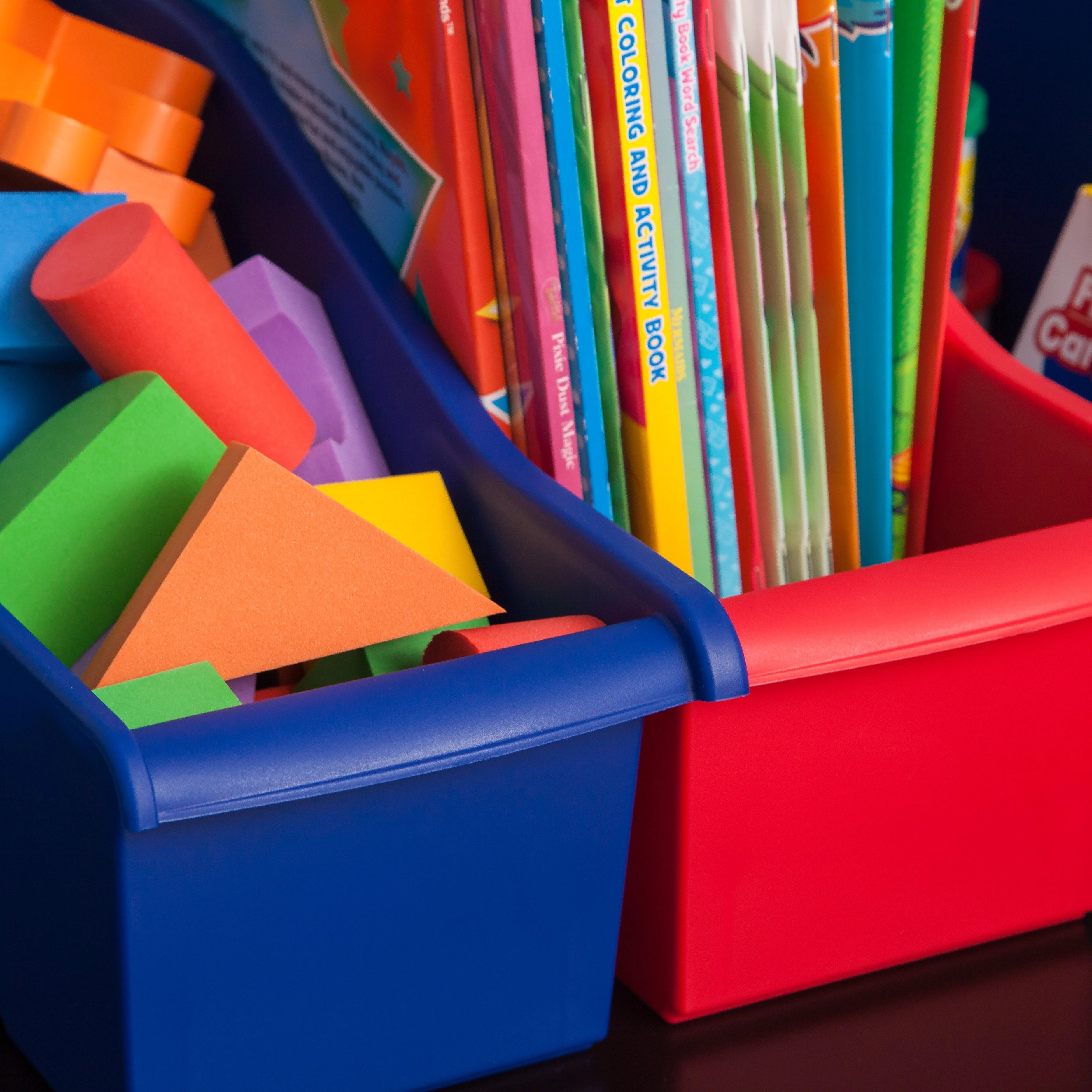 Connecting Book Bin, Red or Blue - Image 3