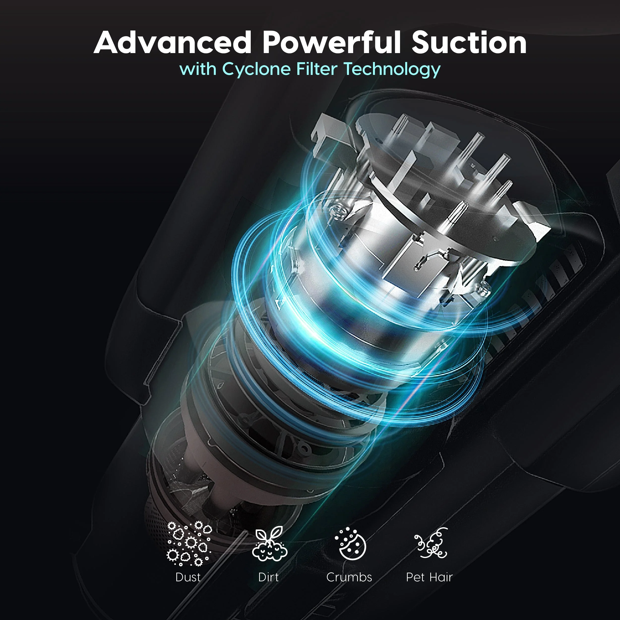 Cordless Stick Vacuum Cleaner with Replaceable Rechargeable Battery - Image 20