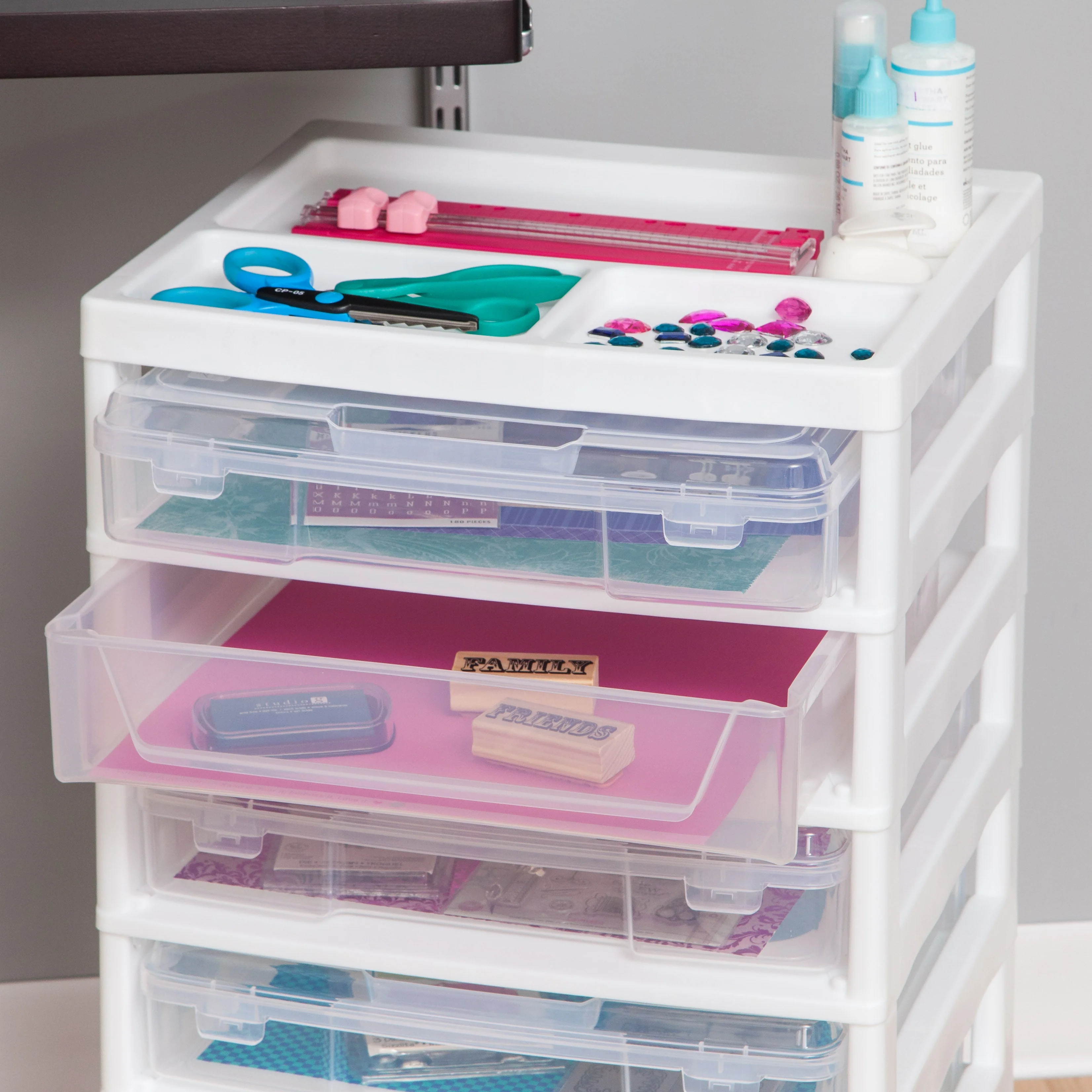Craft Organizer and Storage, Rolling Storage Cart - Image 3