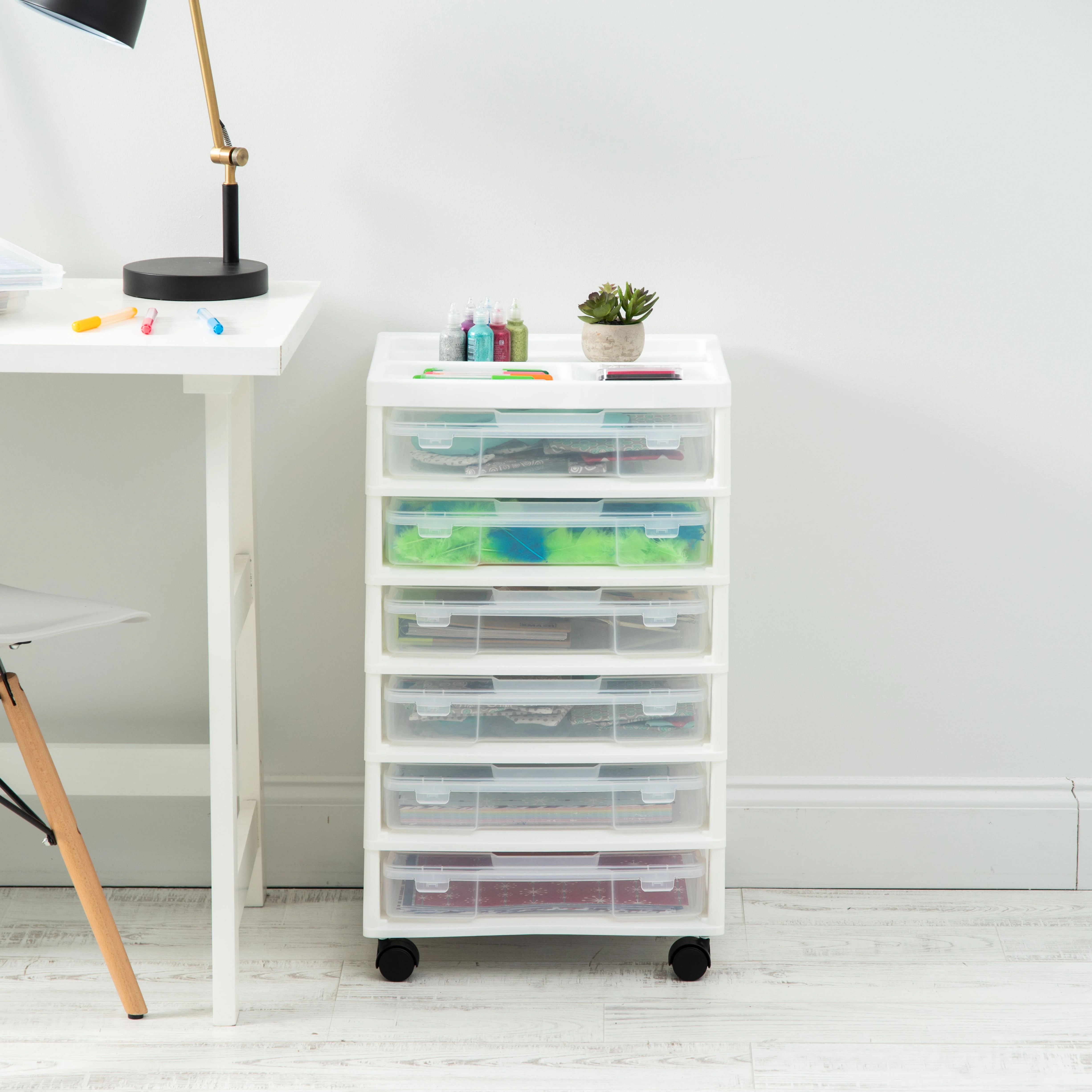 Craft Organizer and Storage, Rolling Storage Cart - Image 4