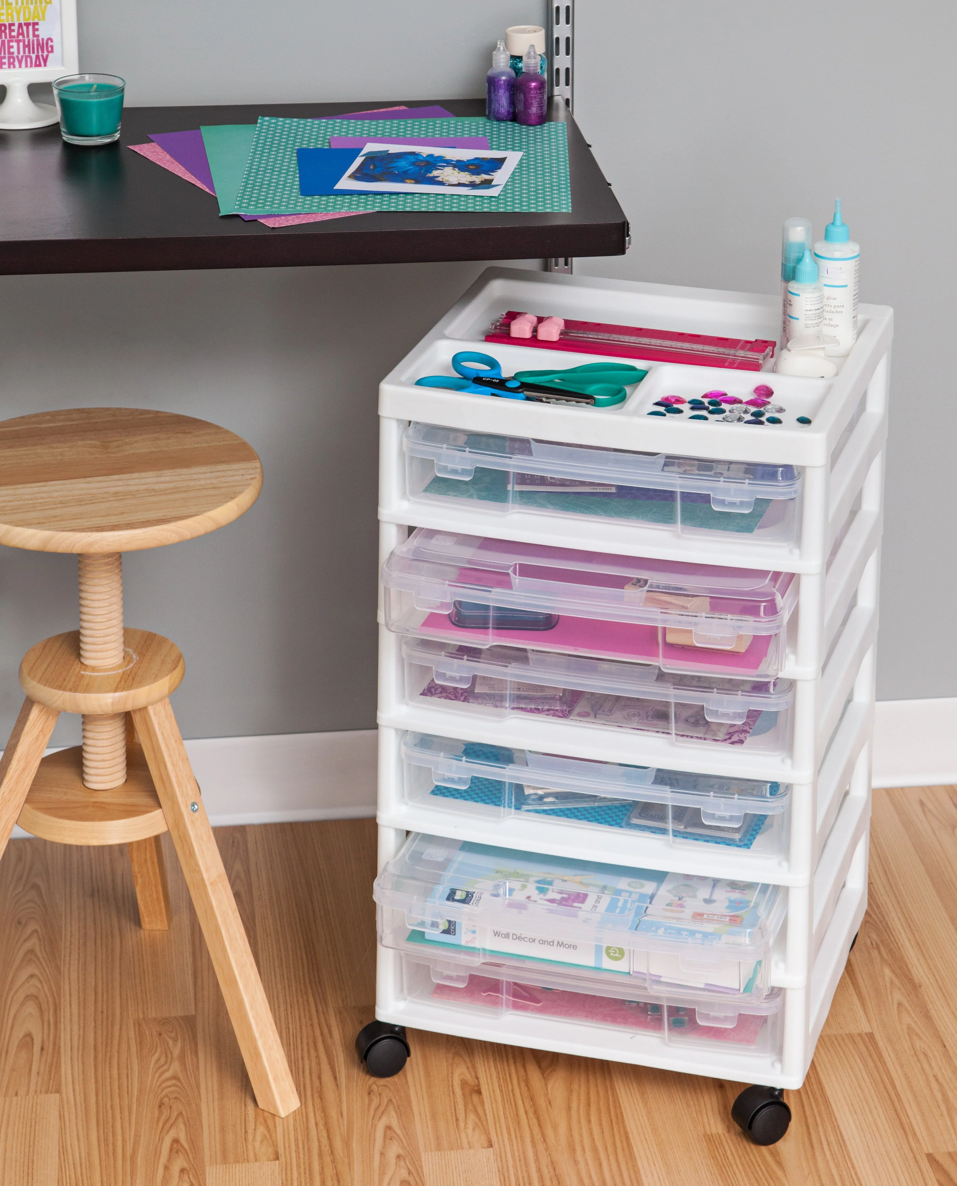 Craft Organizer and Storage, Rolling Storage Cart - Image 6