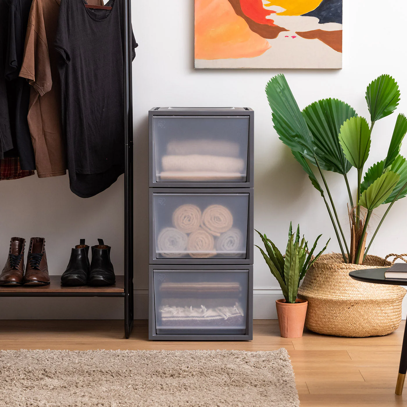 Deep Box Chest Drawer, Black - Image 2
