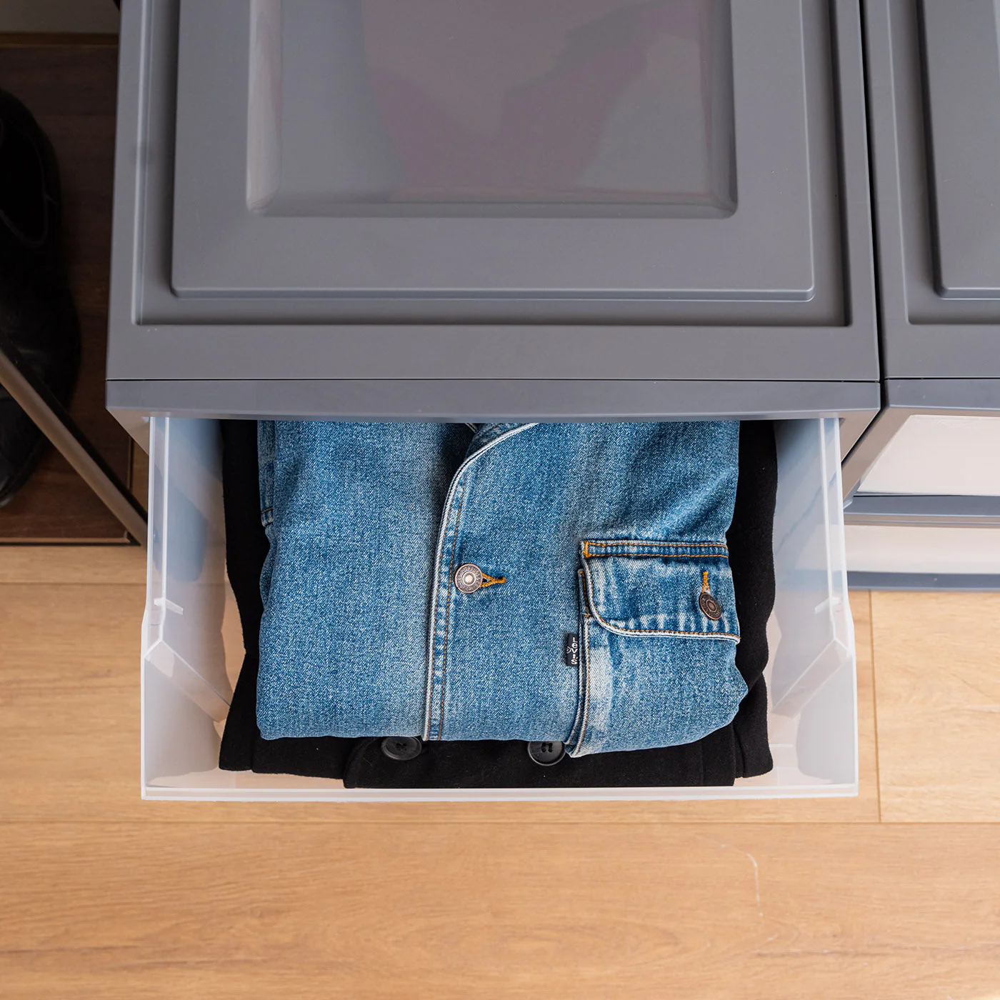 Deep Box Chest Drawer, Gray, 3 Pack - Image 4