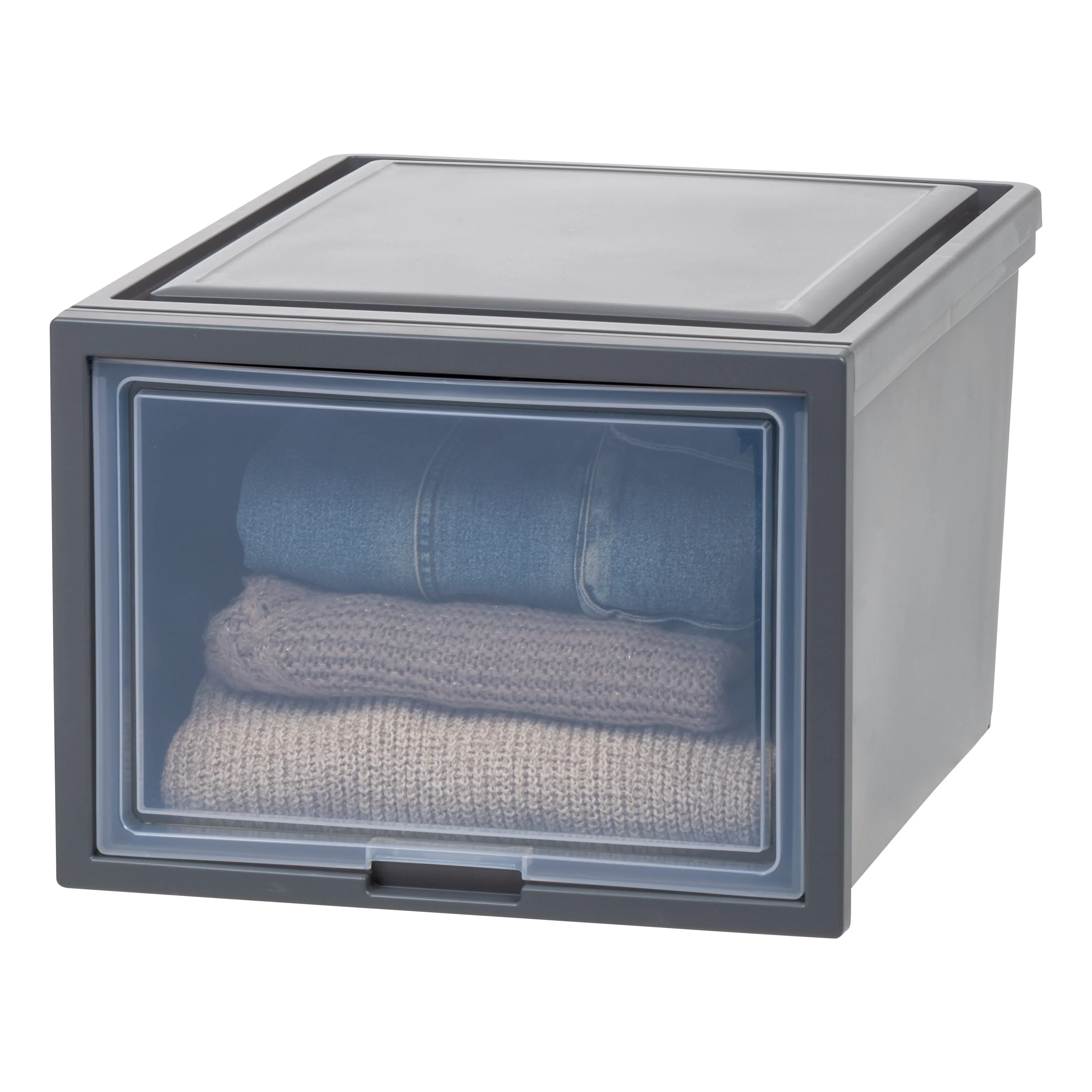 Deep Box Chest with Sliding Door, Gray, 3 Pack - Image 7