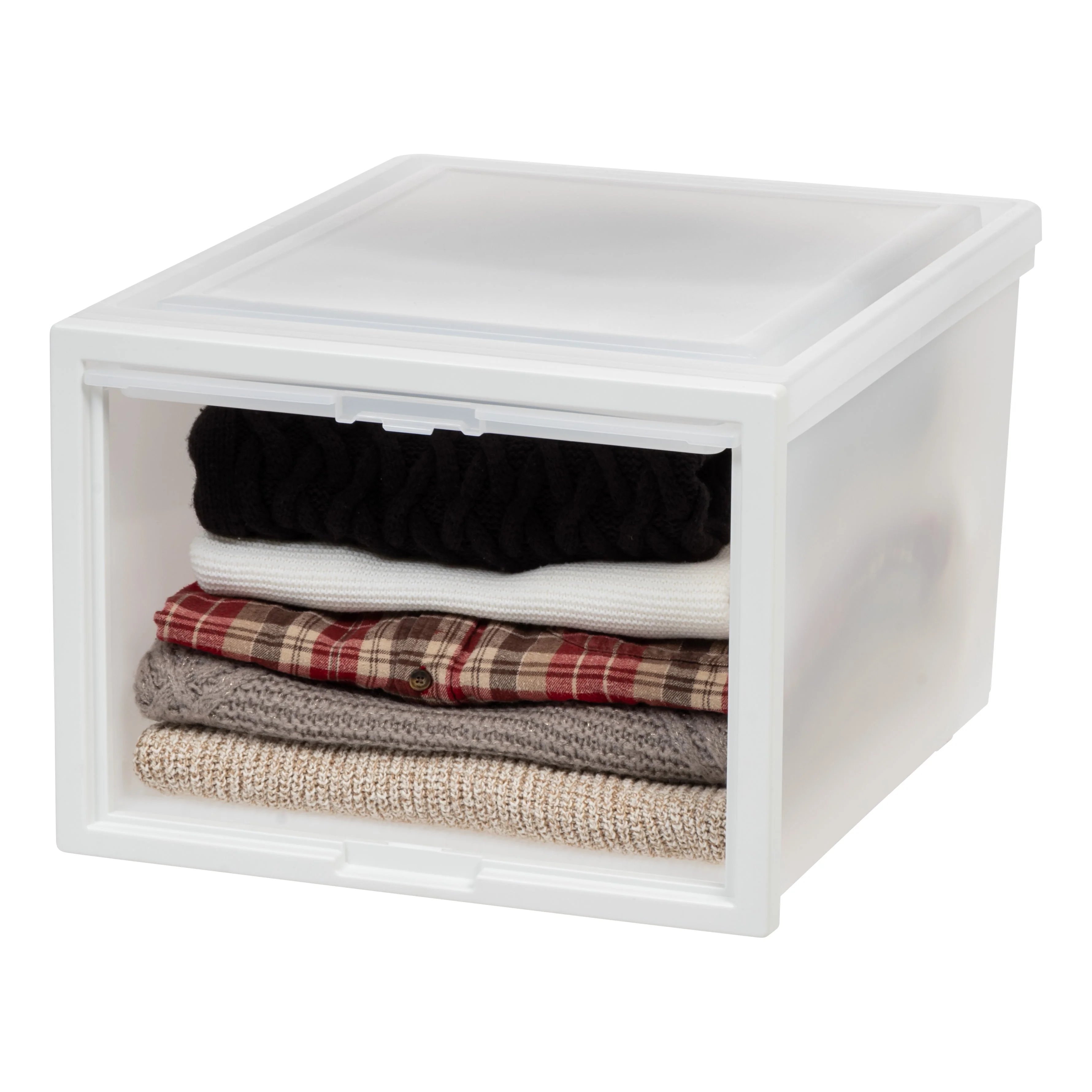 Deep Box Chest with Sliding Door, White, 3 Pack - Image 10