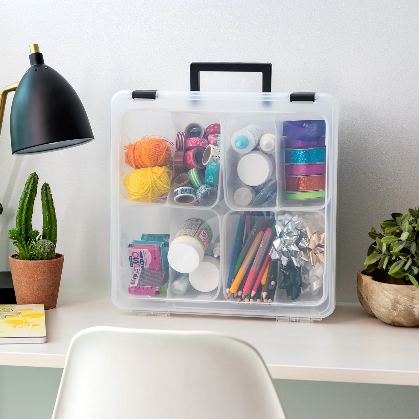 Divided Craft Bin, Clear - Image 5