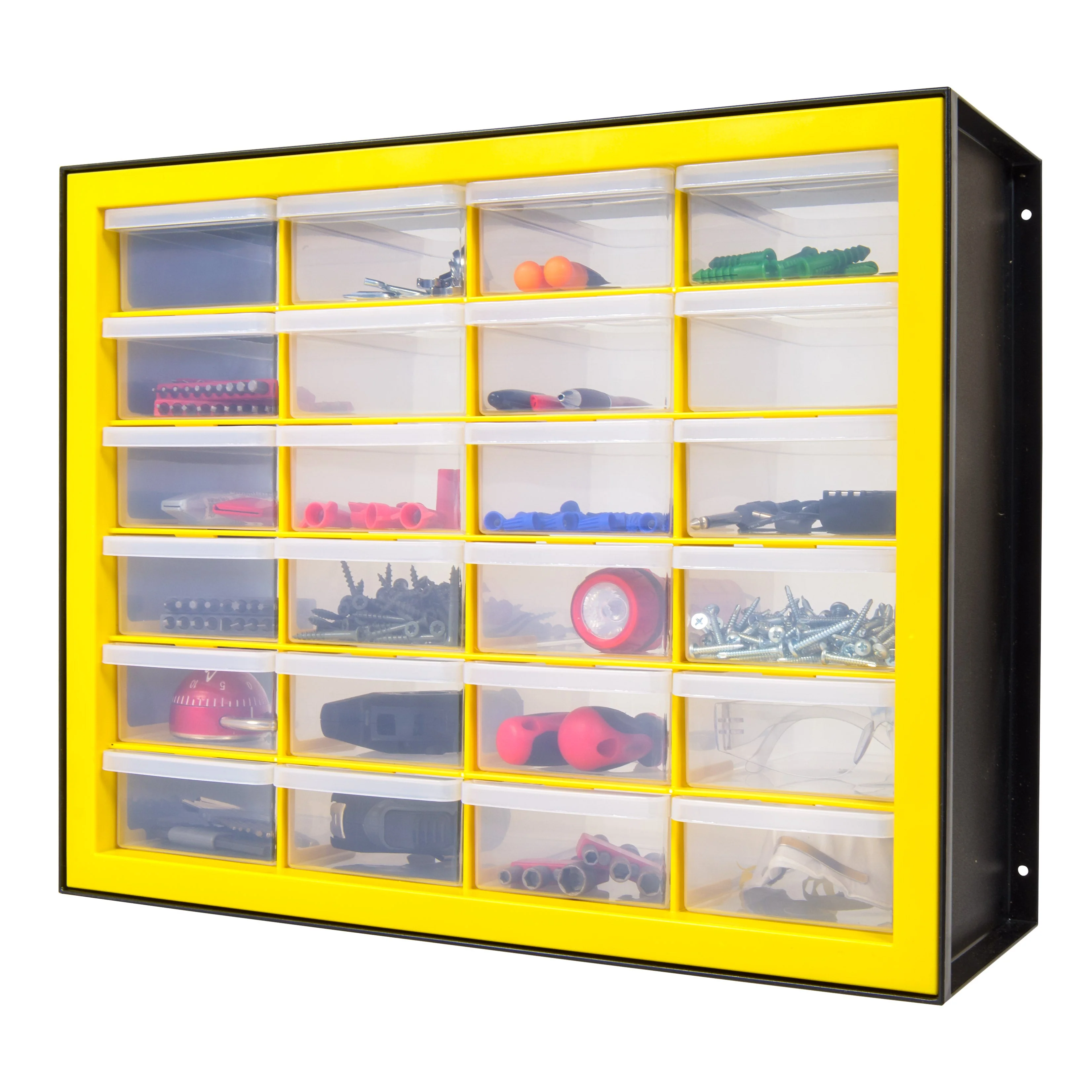 Drawer Parts Cabinet, Black/Yellow - Image 2