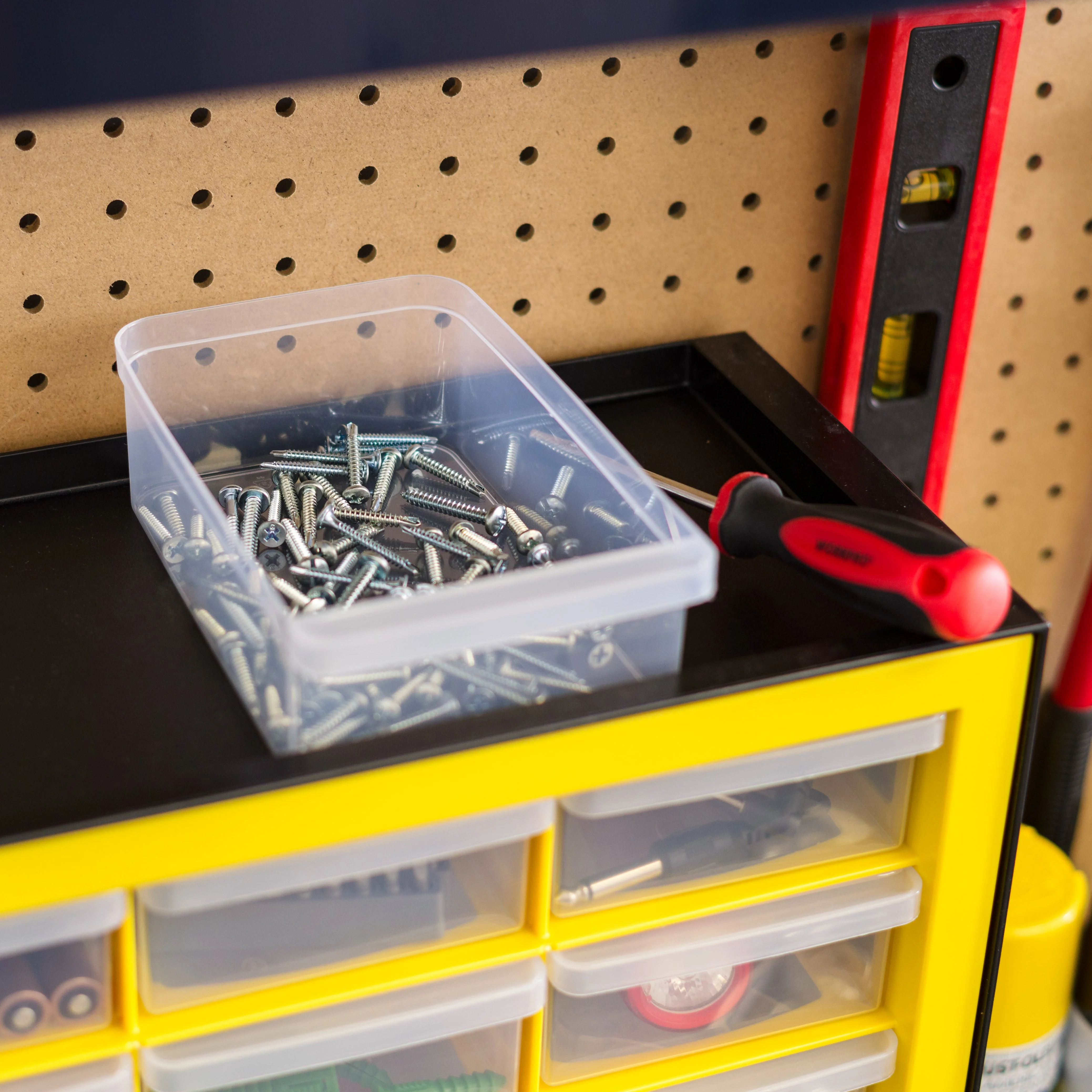 Drawer Parts Cabinet, Black/Yellow - Image 6