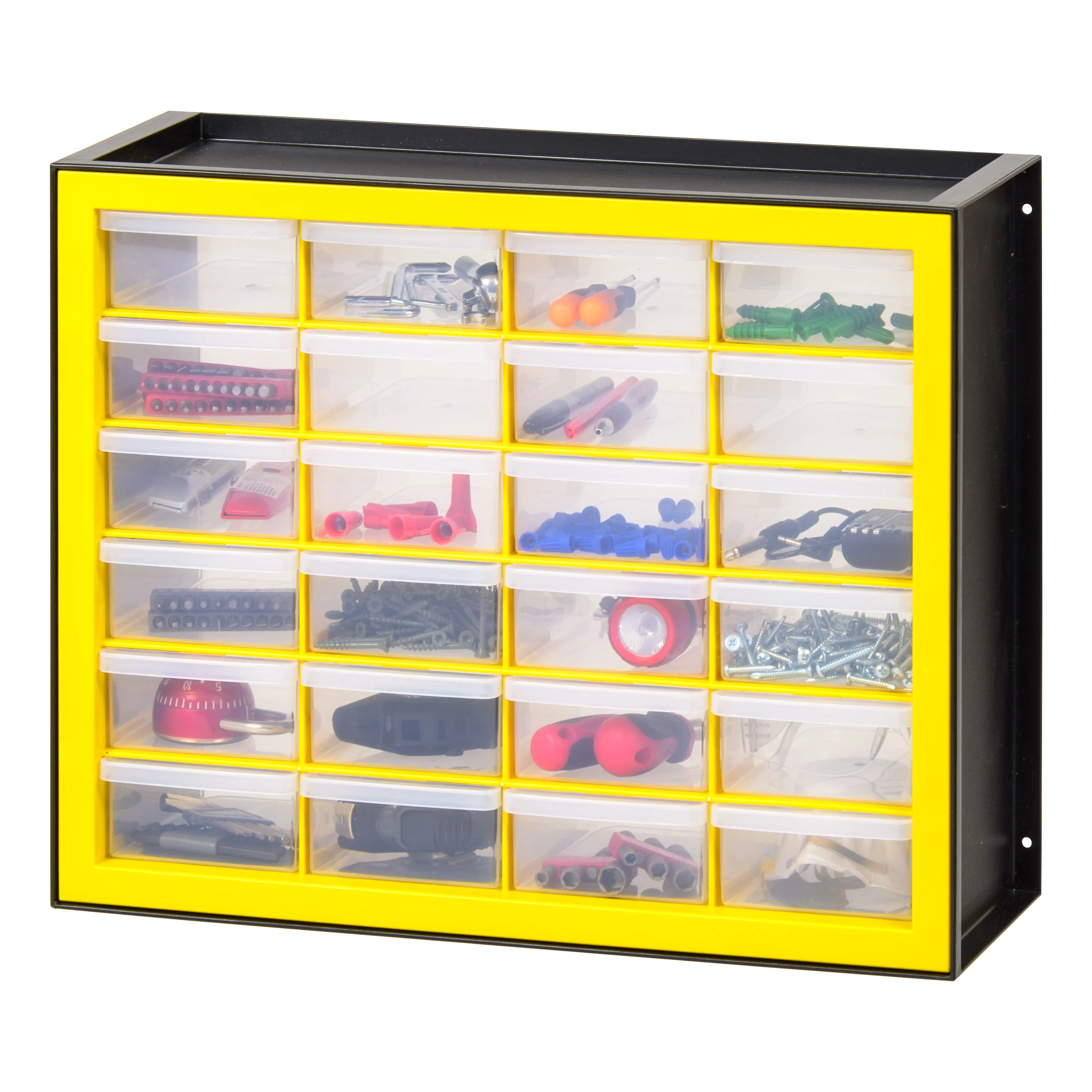 Drawer Parts Cabinet, Black/Yellow - Image 8