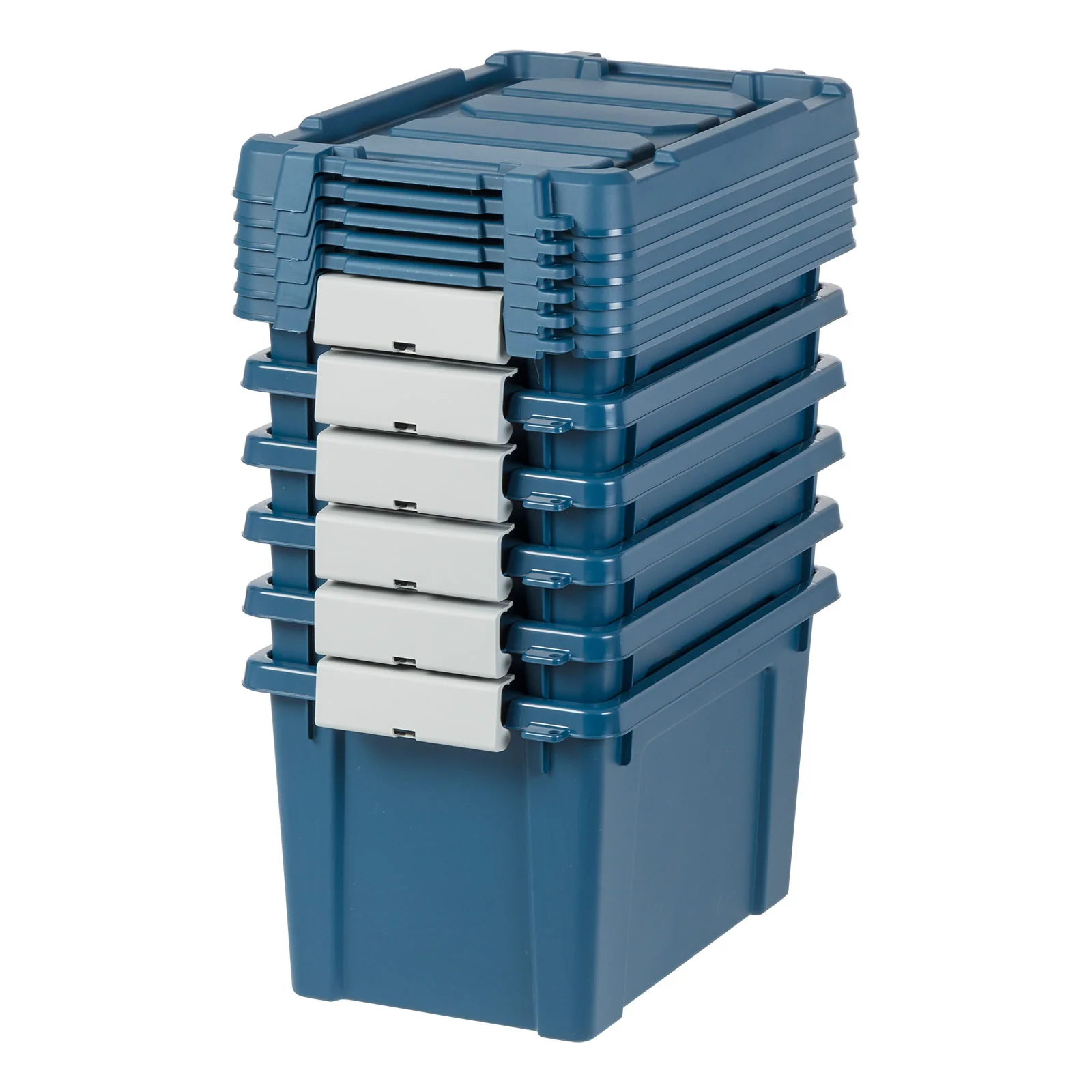Eco-Friendly Heavy 20qt. Duty Totes for Storage with Easy-Grip Handles, 6 Pack - Image 3