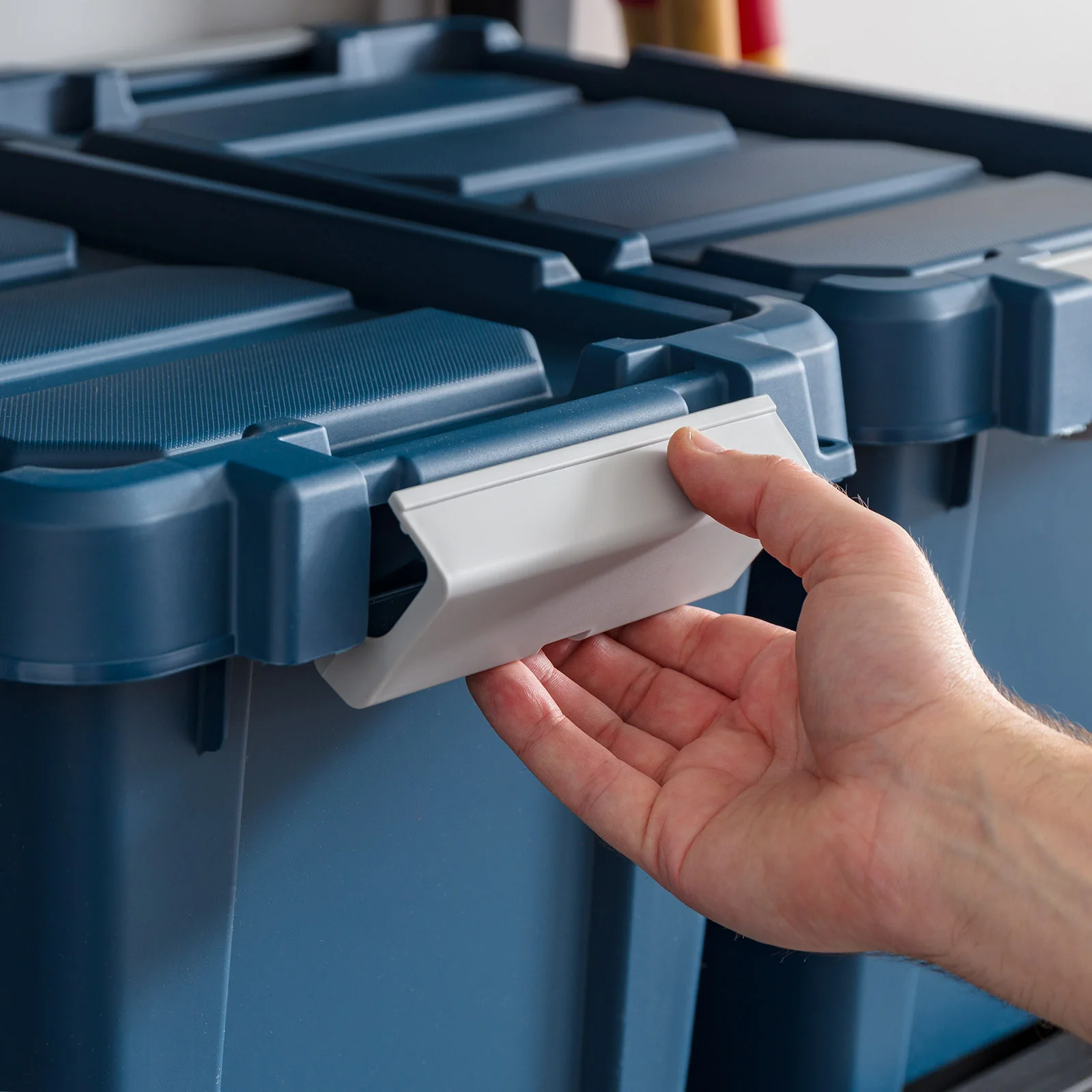 Eco-Friendly Heavy 20qt. Duty Totes for Storage with Easy-Grip Handles, 6 Pack - Image 4