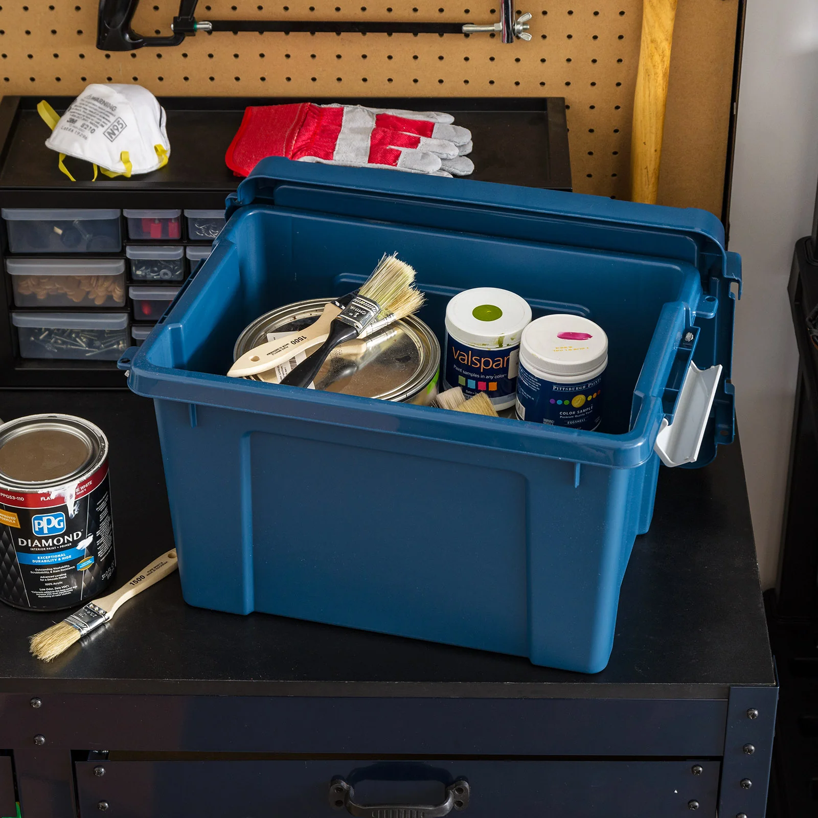 Eco-Friendly Heavy 20qt. Duty Totes for Storage with Easy-Grip Handles, 6 Pack - Image 5