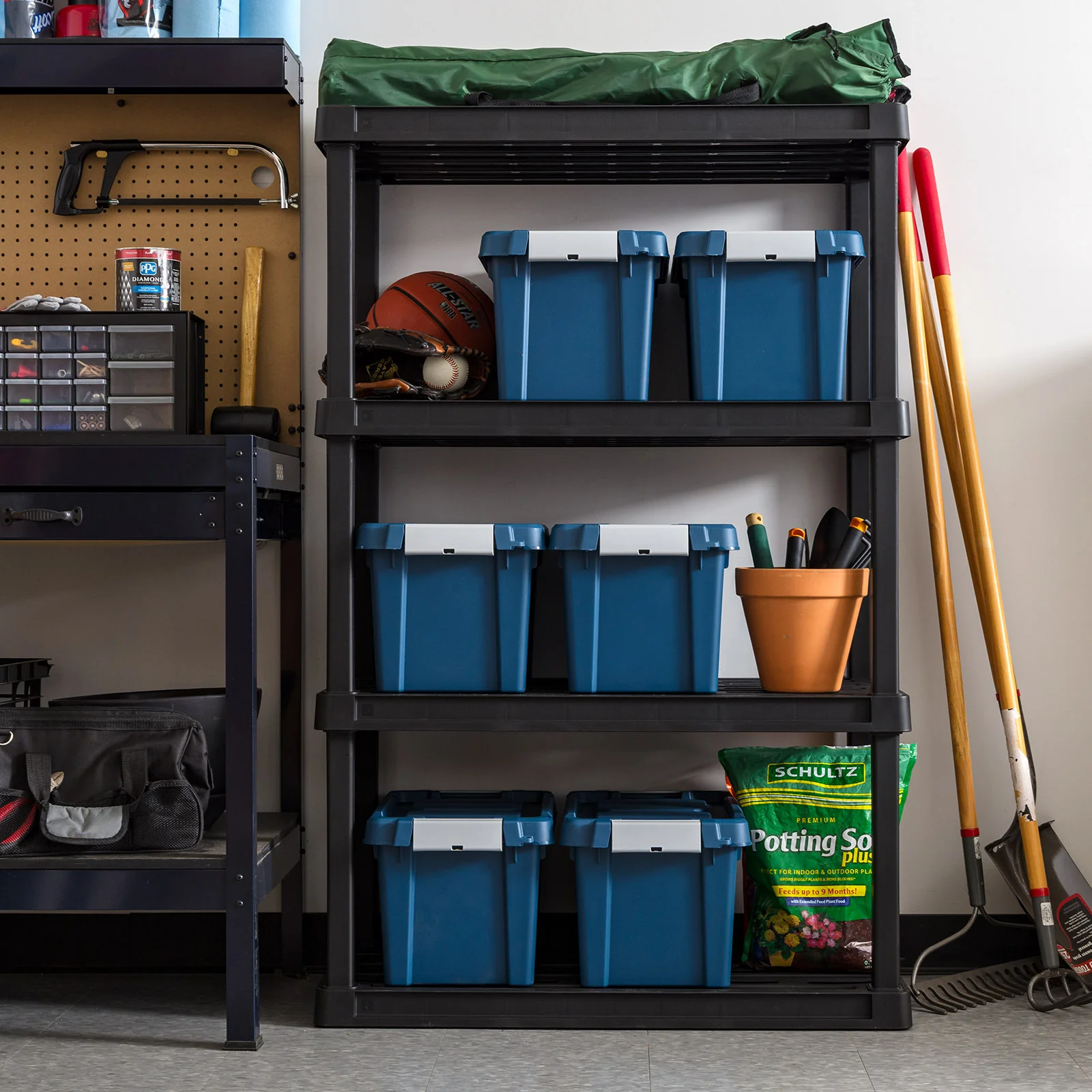 Eco-Friendly Heavy 20qt. Duty Totes for Storage with Easy-Grip Handles, 6 Pack - Image 6