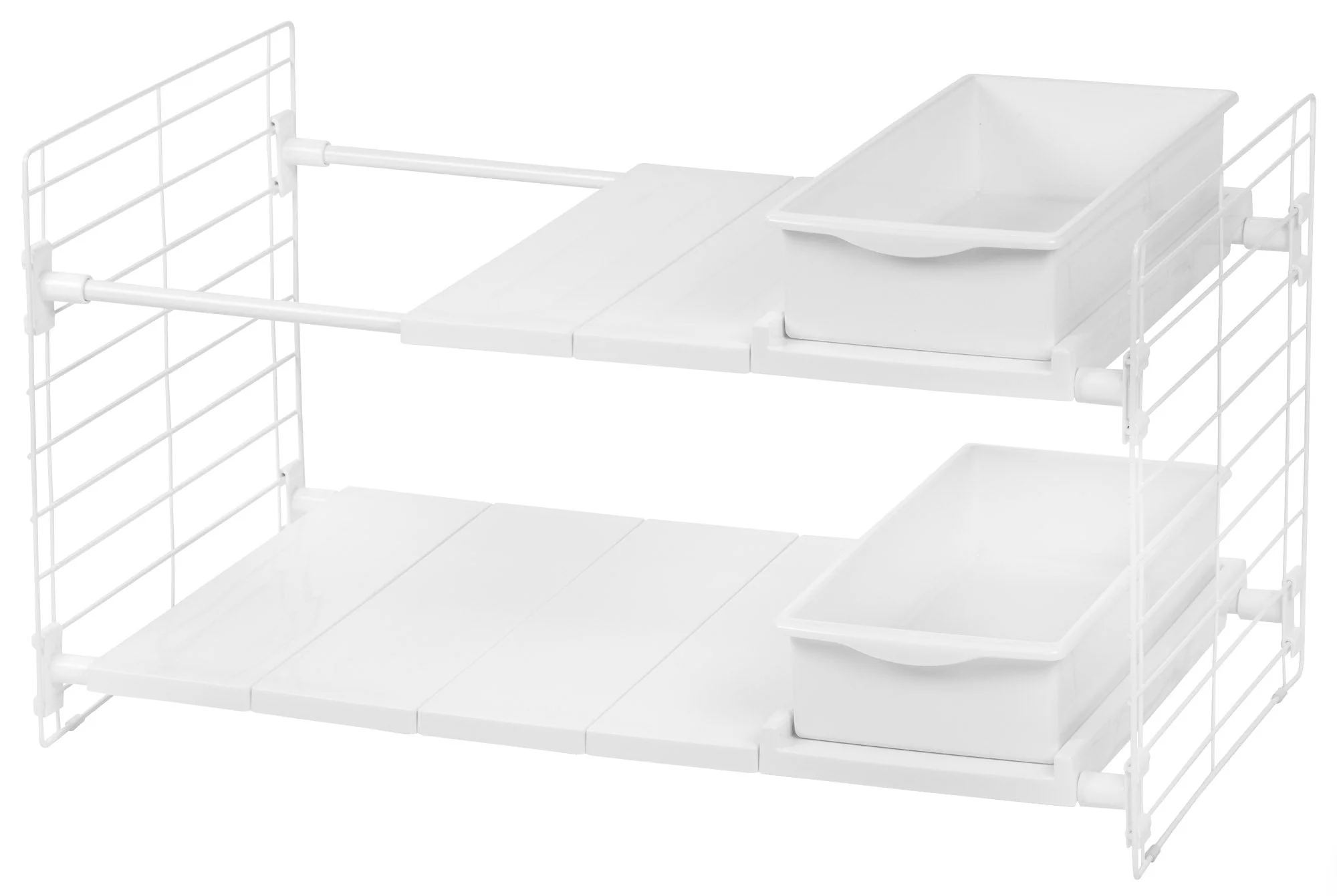 Expandable Under-sink Organizer with Two Sliding Drawers - Image 2